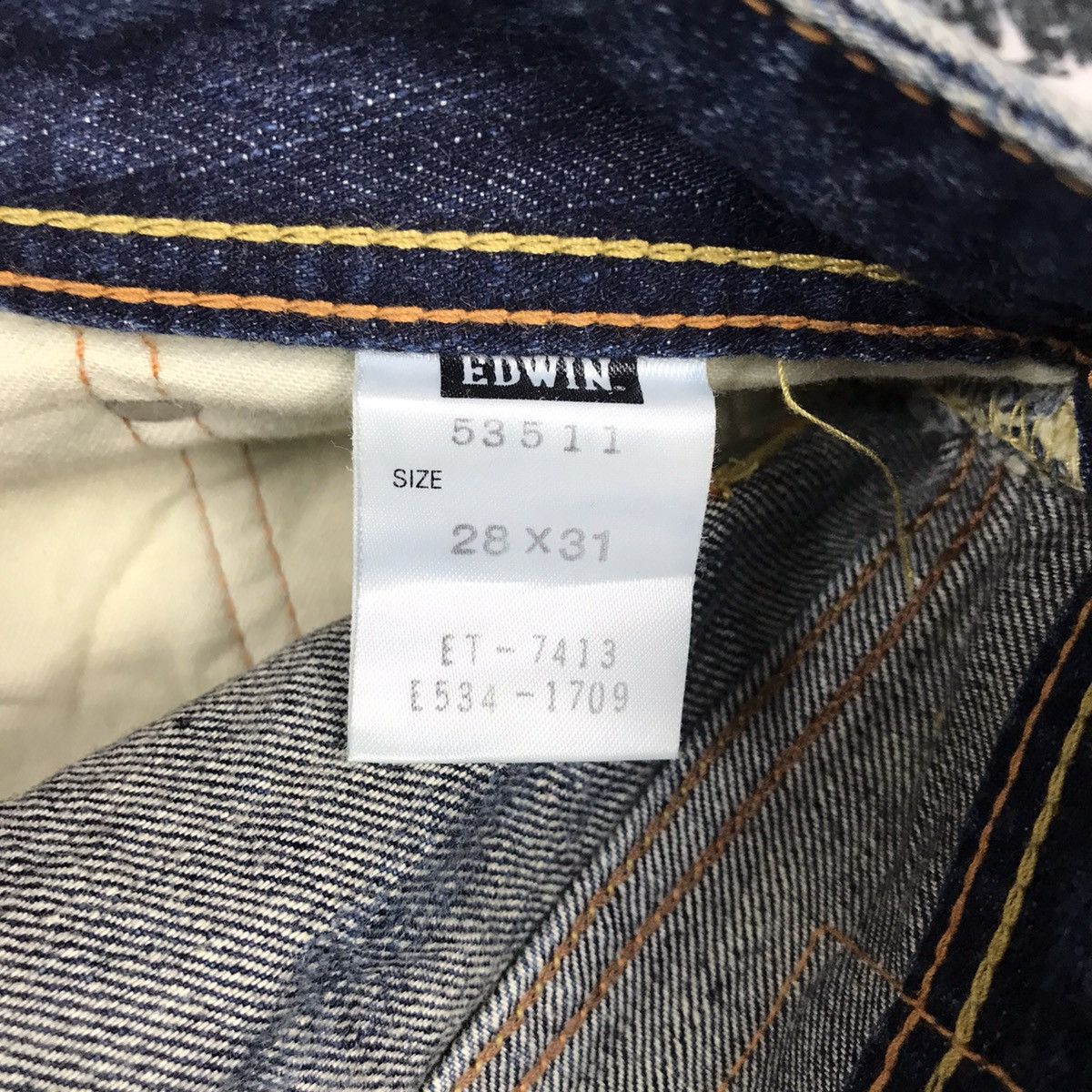 Edwin × Japanese Brand × Vintage Vintage Edwin Flare Dirty Distressed Design Light Wash Jeans Size 30" / US 8 / IT 44 - 15 Thumbnail