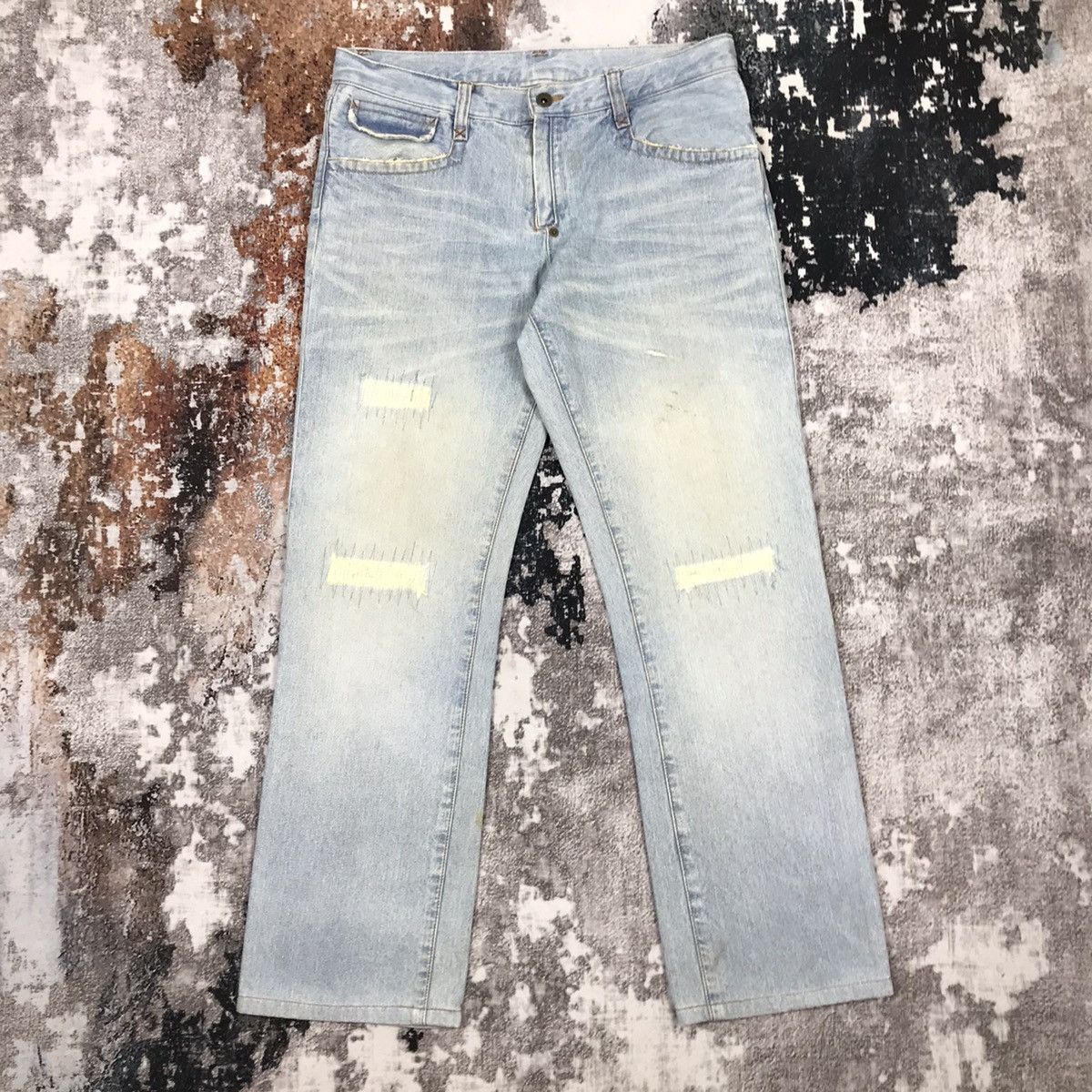Comme Ca Ism × Japanese Brand Vintage Japanese Comme Ca Ism Flare Dirty Distressed Jeans Size 33" - 1 Thumbnail