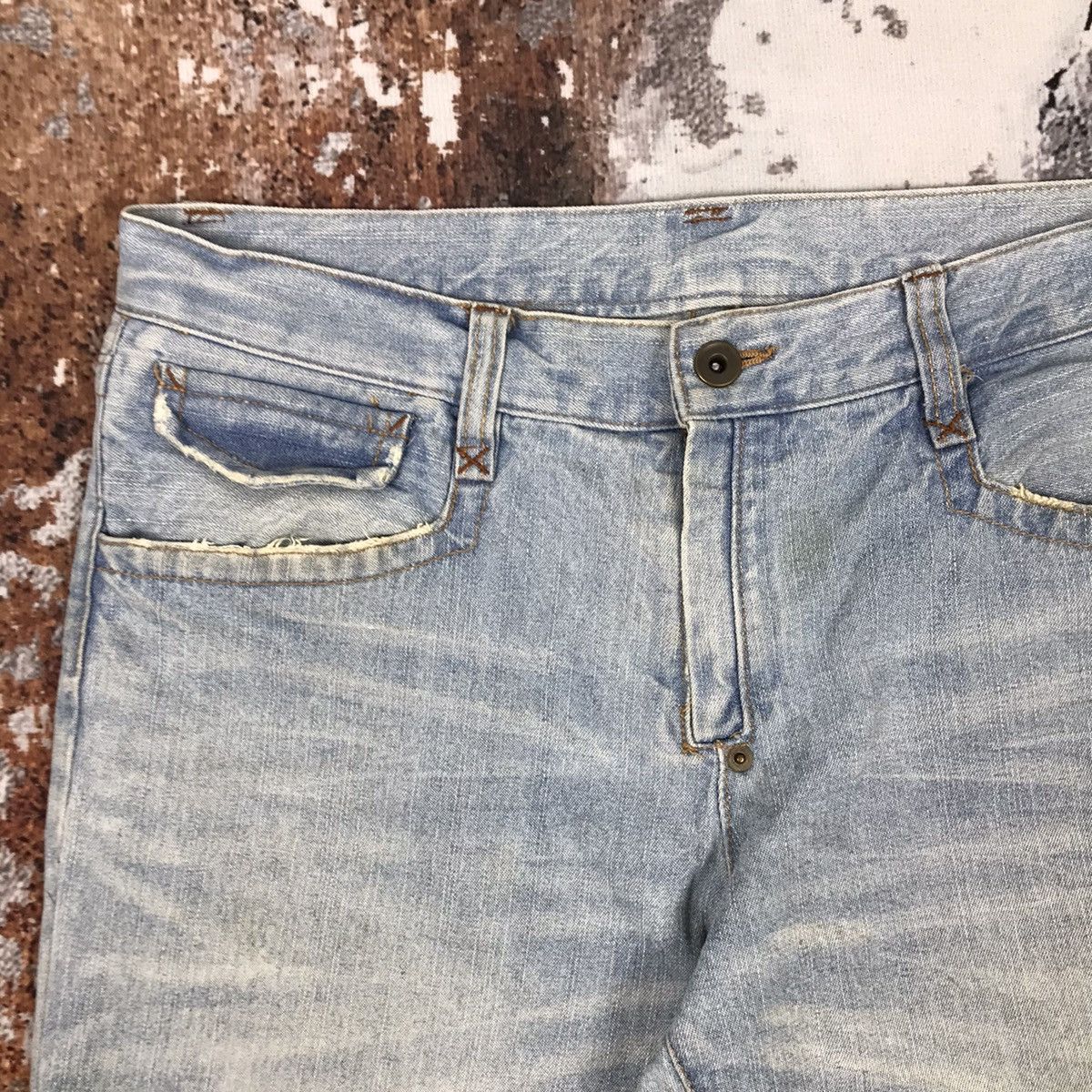 Comme Ca Ism × Japanese Brand Vintage Japanese Comme Ca Ism Flare Dirty Distressed Jeans Size 33" - 4 Thumbnail