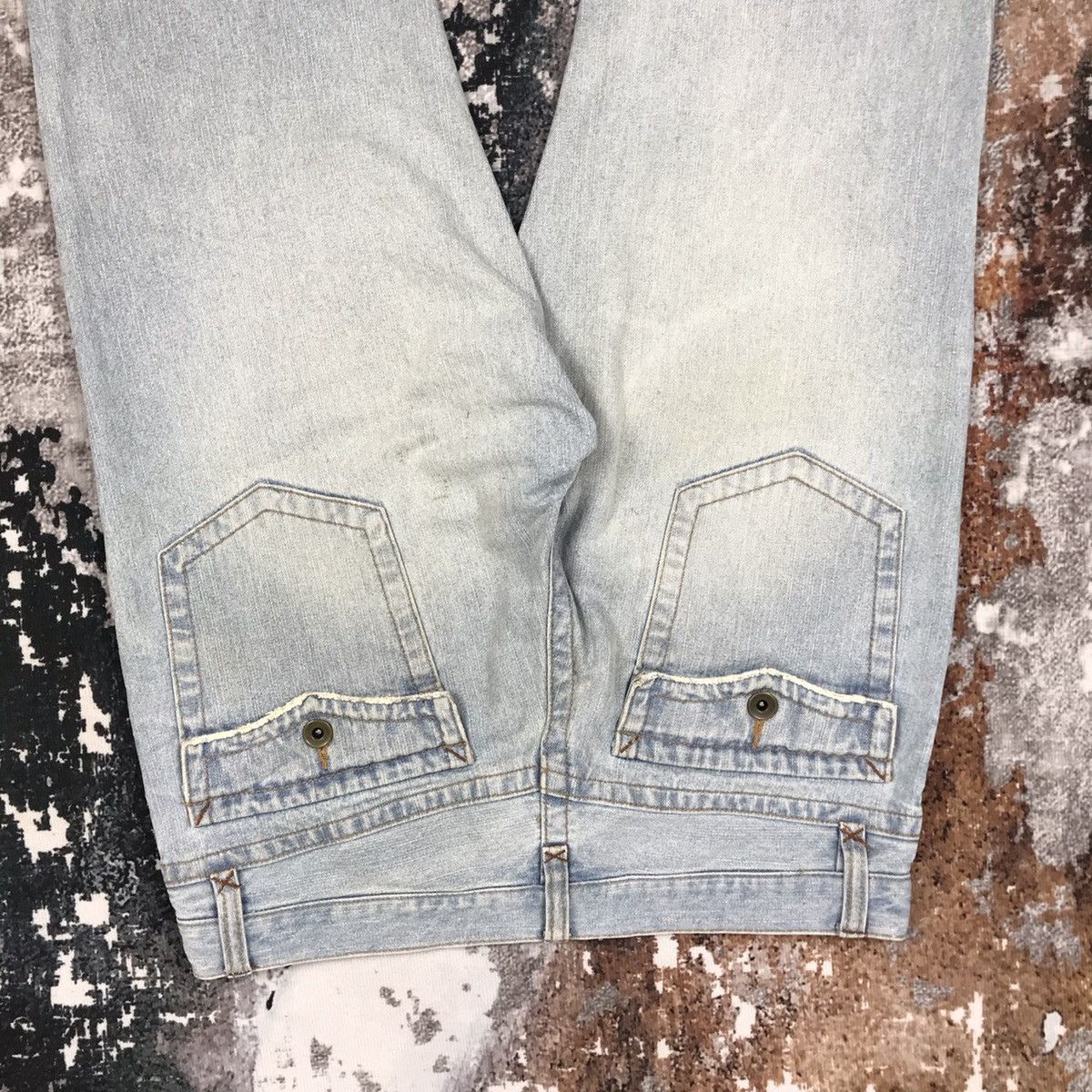 Comme Ca Ism × Japanese Brand Vintage Japanese Comme Ca Ism Flare Dirty Distressed Jeans Size 33" - 9 Thumbnail
