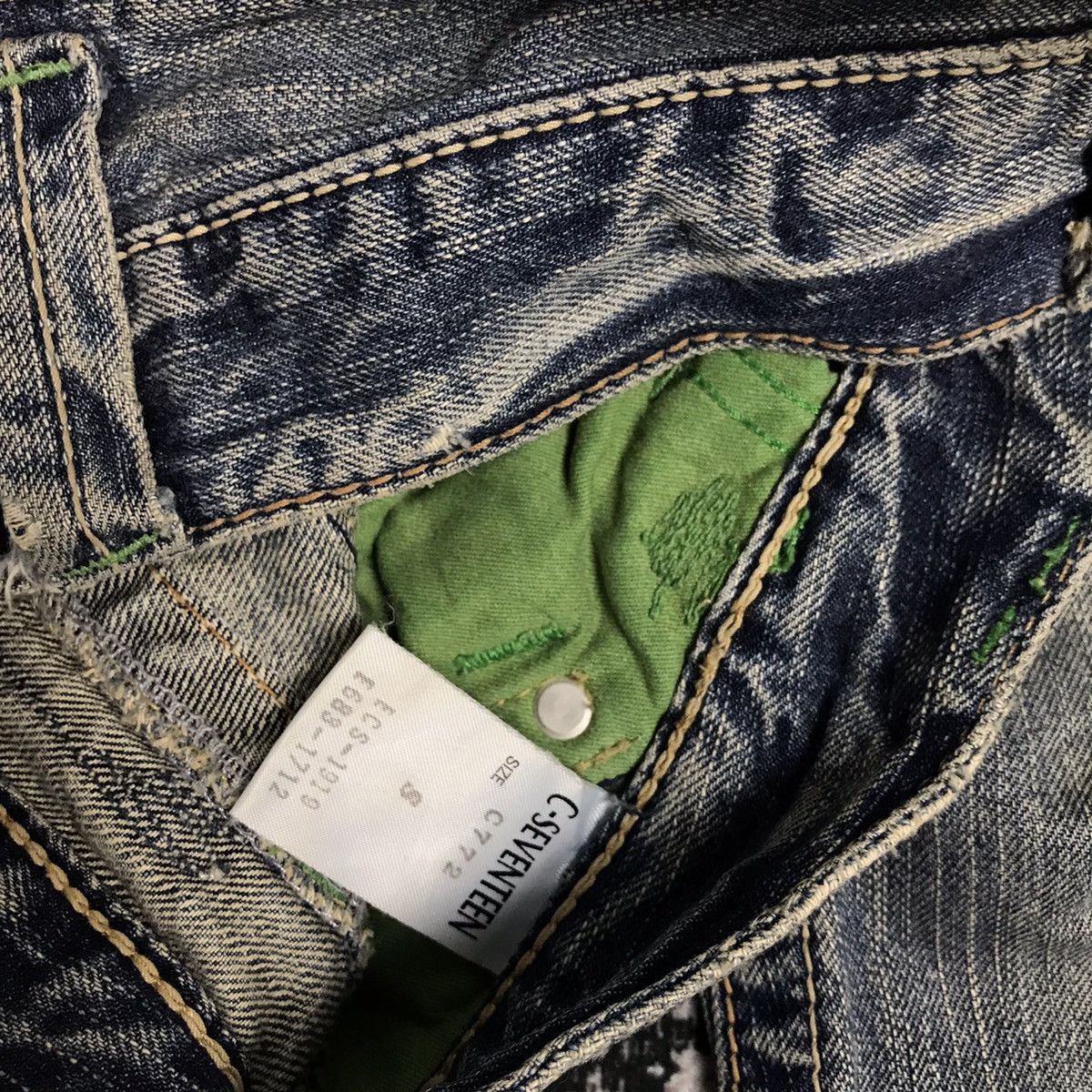 Japanese Brand × Vintage Vintage Japanese Flare Cedixsept Embroidery Design Jeans Size 31" - 15 Thumbnail