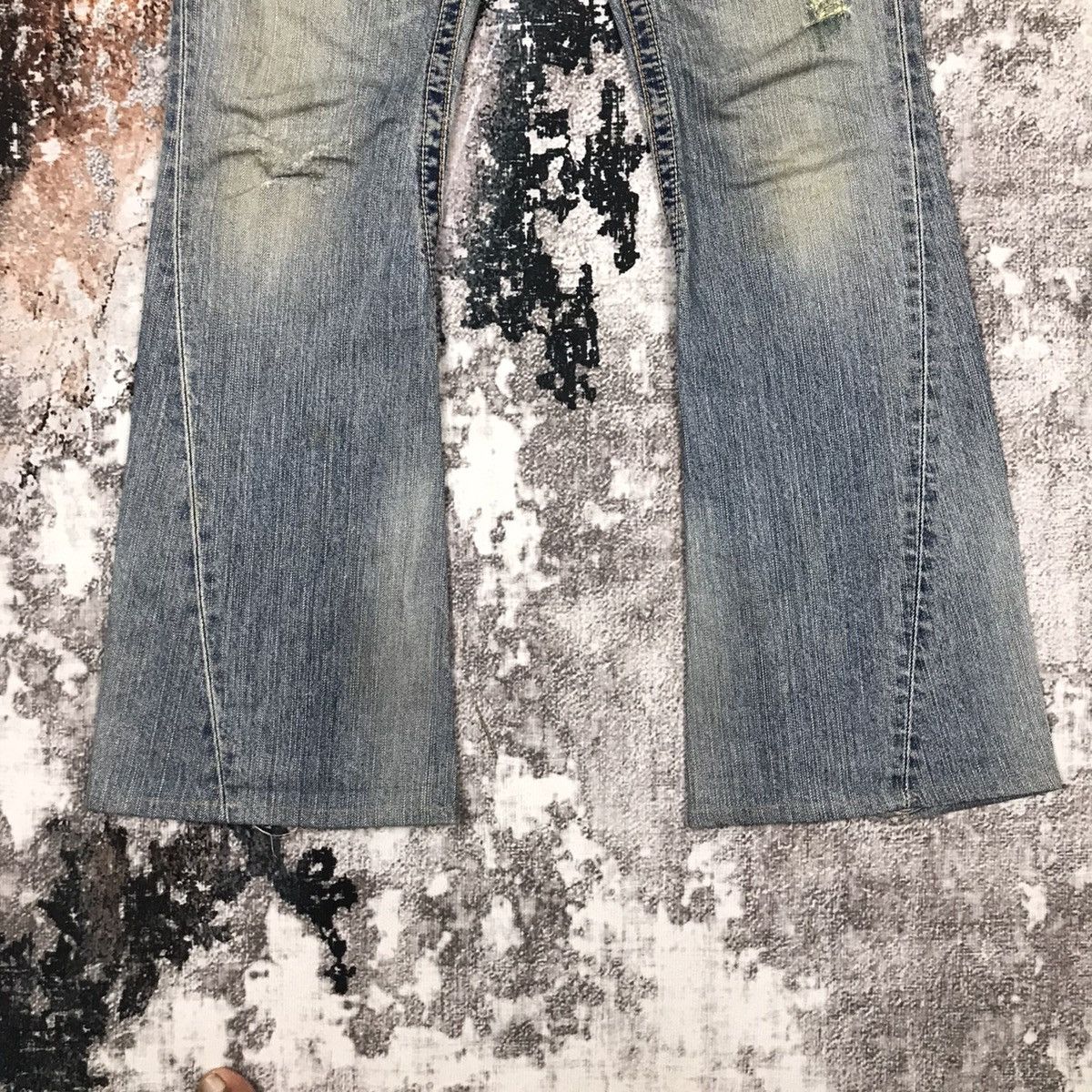 Japanese Brand × Vintage Vintage Japanese Flare Cedixsept Embroidery Design Jeans Size 31" - 12 Thumbnail