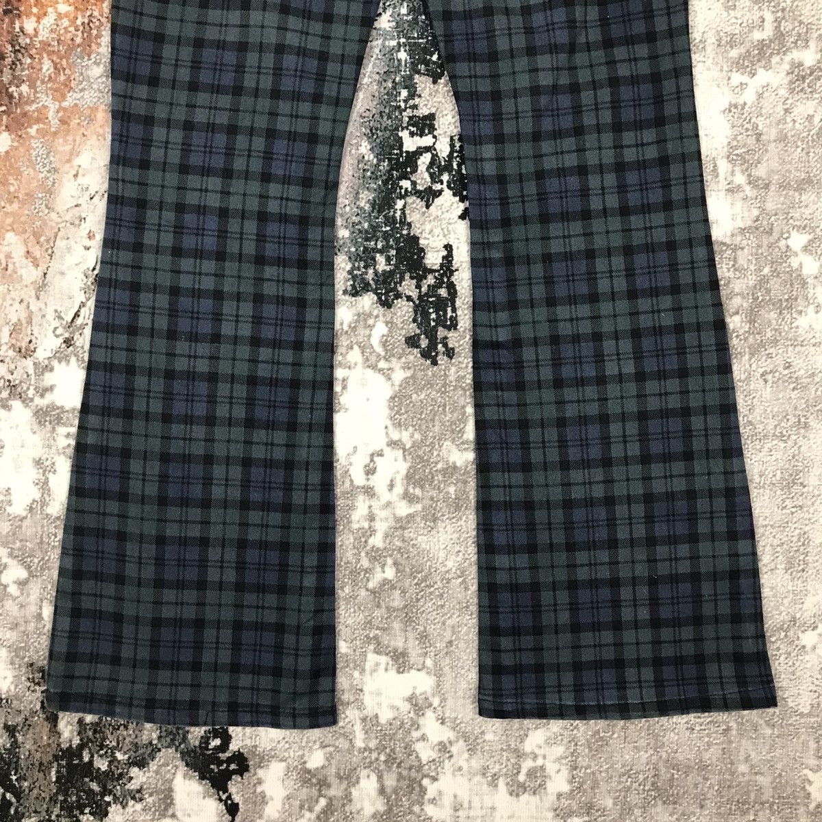 Japanese Brand × Vintage Vintage Japanese Brand Flare Checkered Zipper Pocket Pants Size 29" - 4 Thumbnail
