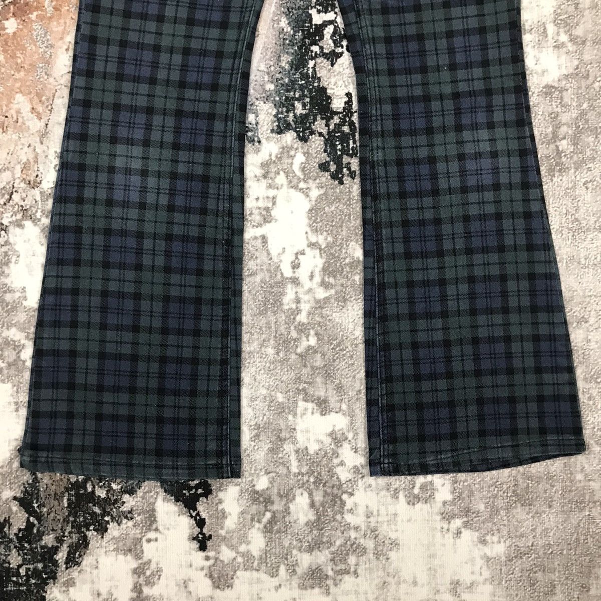Japanese Brand × Vintage Vintage Japanese Brand Flare Checkered Zipper Pocket Pants Size 29" - 8 Thumbnail