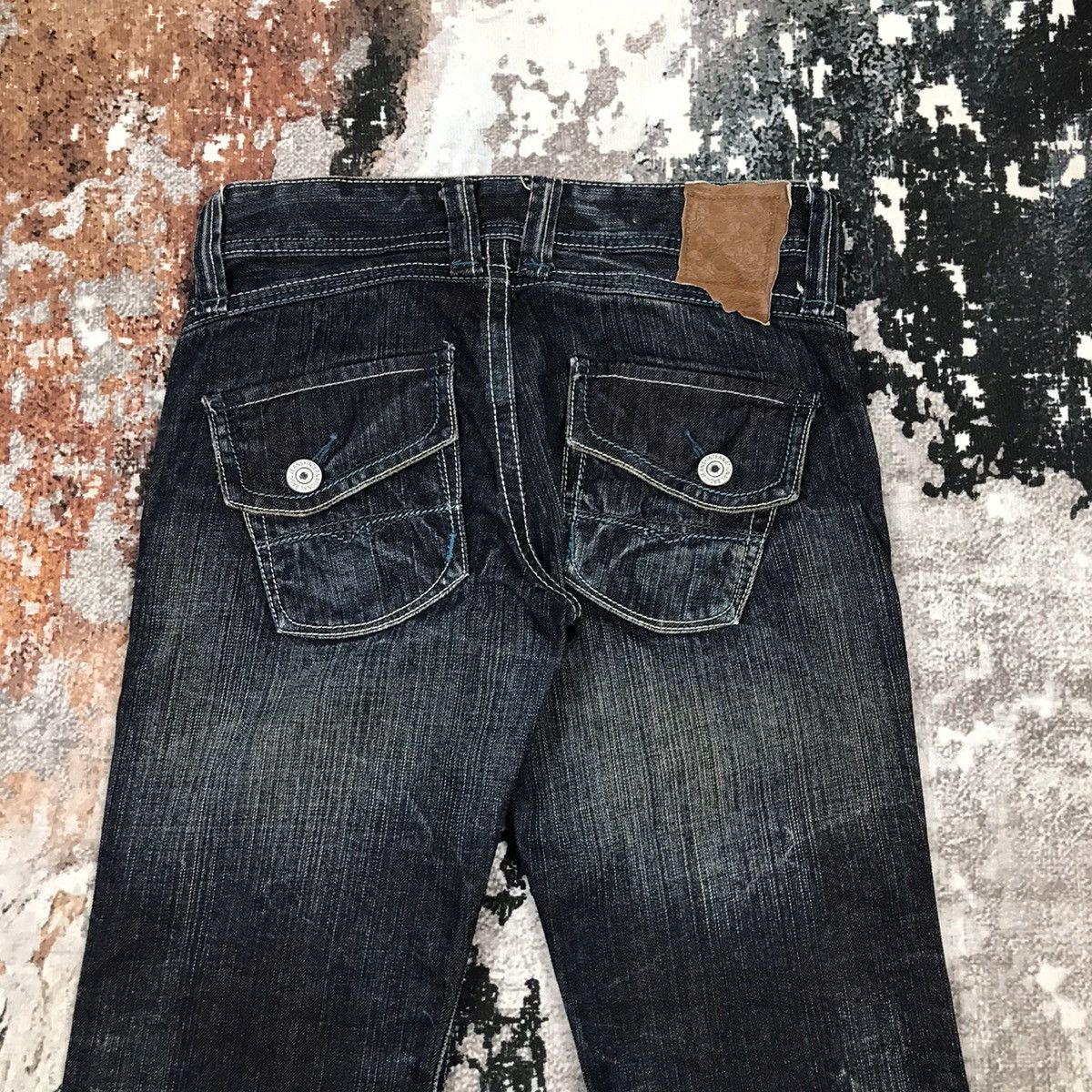 Designer × Japanese Brand × Vintage Vintage Japanese Flare Fatigue Style Jeans Size 28" / US 6 / IT 42 - 7 Thumbnail