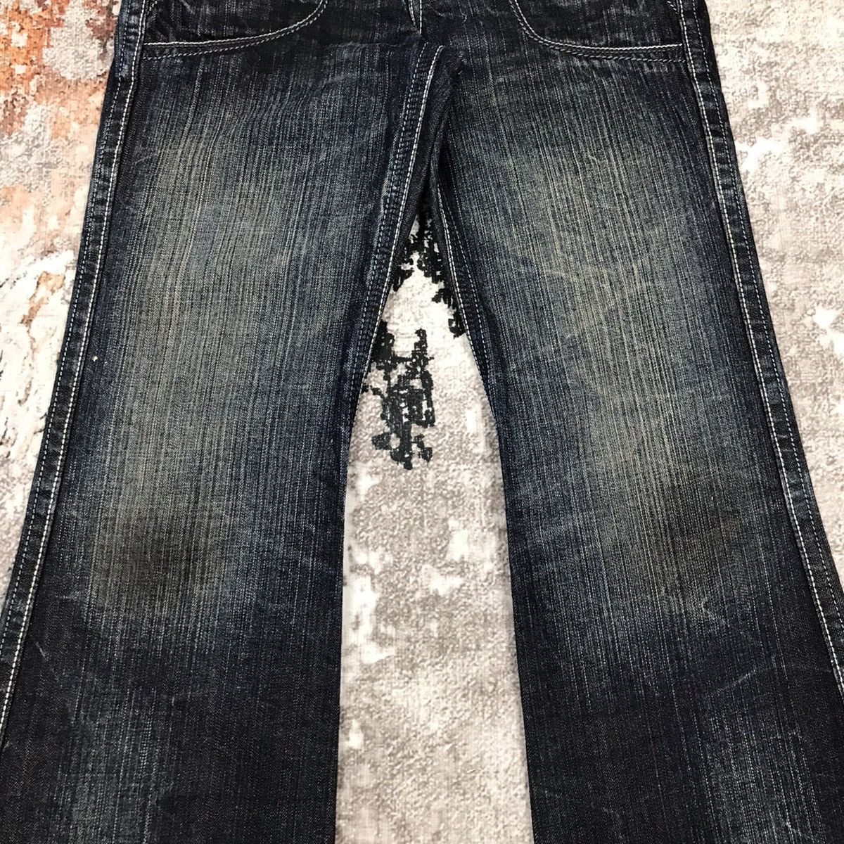 Designer × Japanese Brand × Vintage Vintage Japanese Flare Fatigue Style Jeans Size 28" / US 6 / IT 42 - 4 Thumbnail