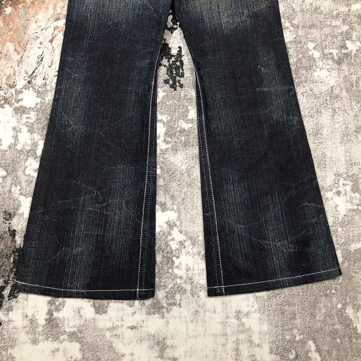 Designer × Japanese Brand × Vintage Vintage Japanese Flare Fatigue Style Jeans Size 28" / US 6 / IT 42 - 9 Thumbnail