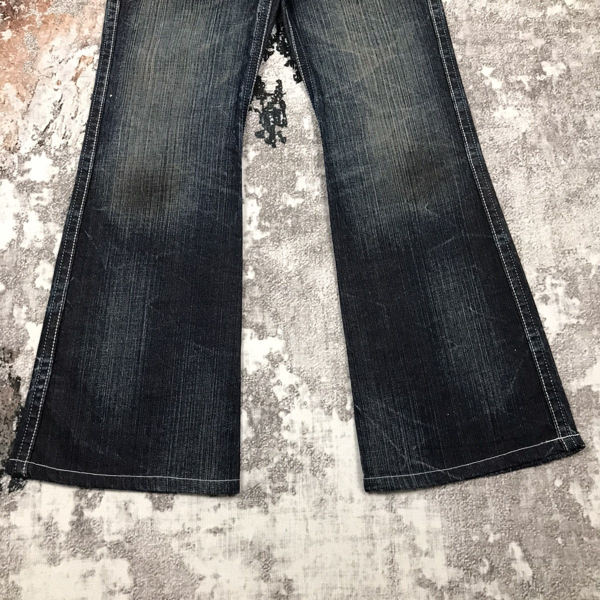 Designer × Japanese Brand × Vintage Vintage Japanese Flare Fatigue Style Jeans Size 28" / US 6 / IT 42 - 5 Thumbnail