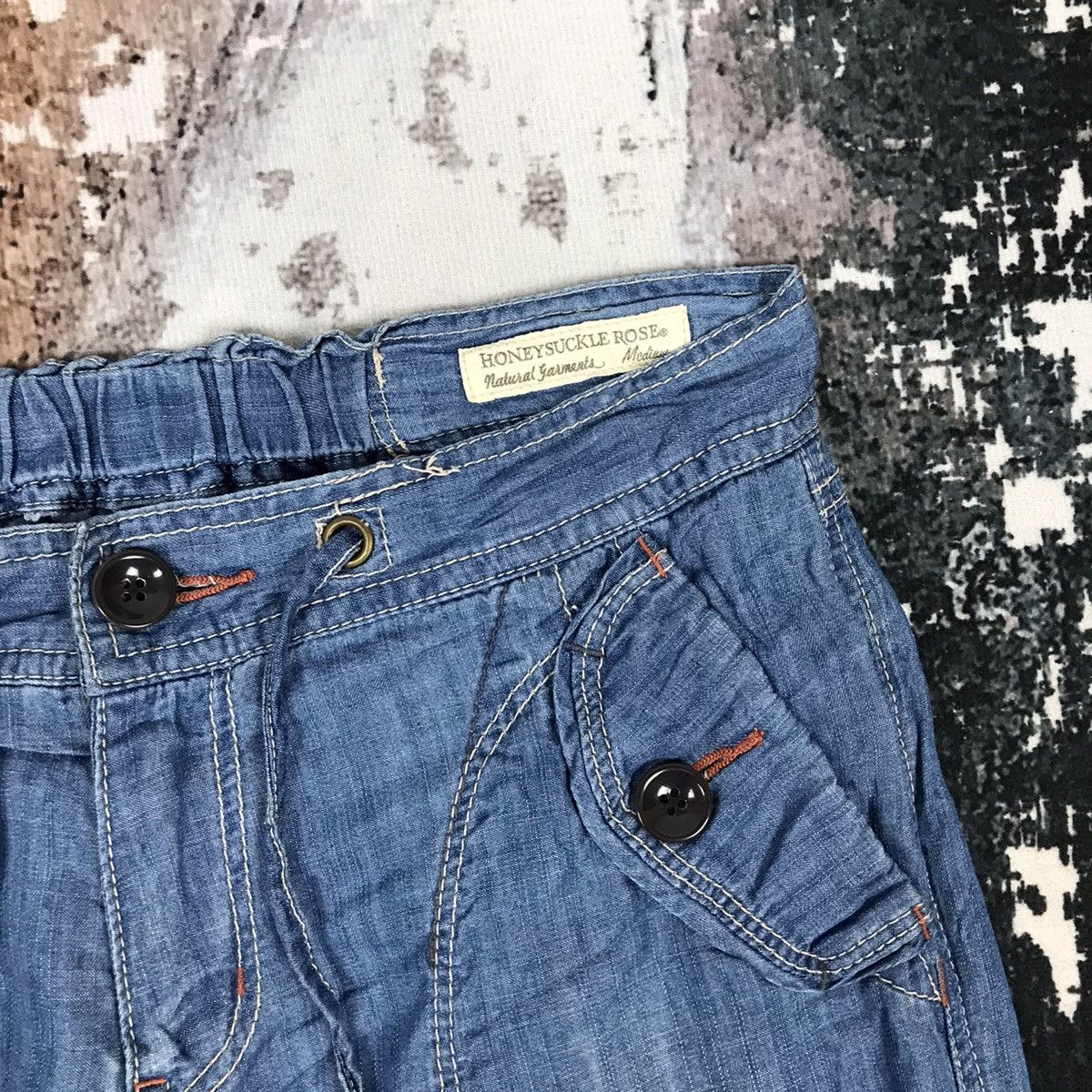 Japanese Brand × Vintage Vintage Japanese Honey Suckle Rose Bust Pant Soft Denim Jean Size 28" / US 6 / IT 42 - 4 Thumbnail