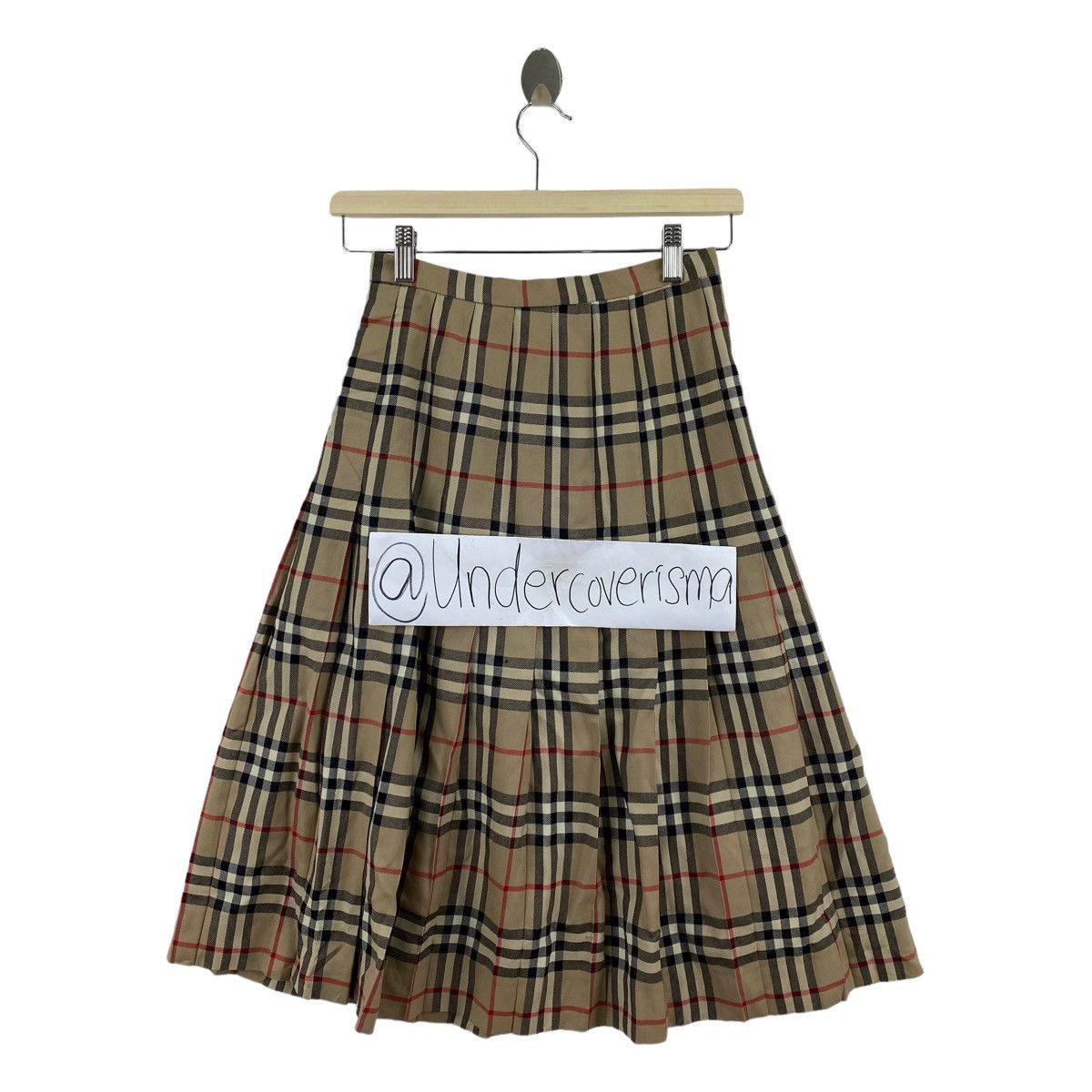 Vintage BURBERRYS Check Tartan A-line Long Skirt