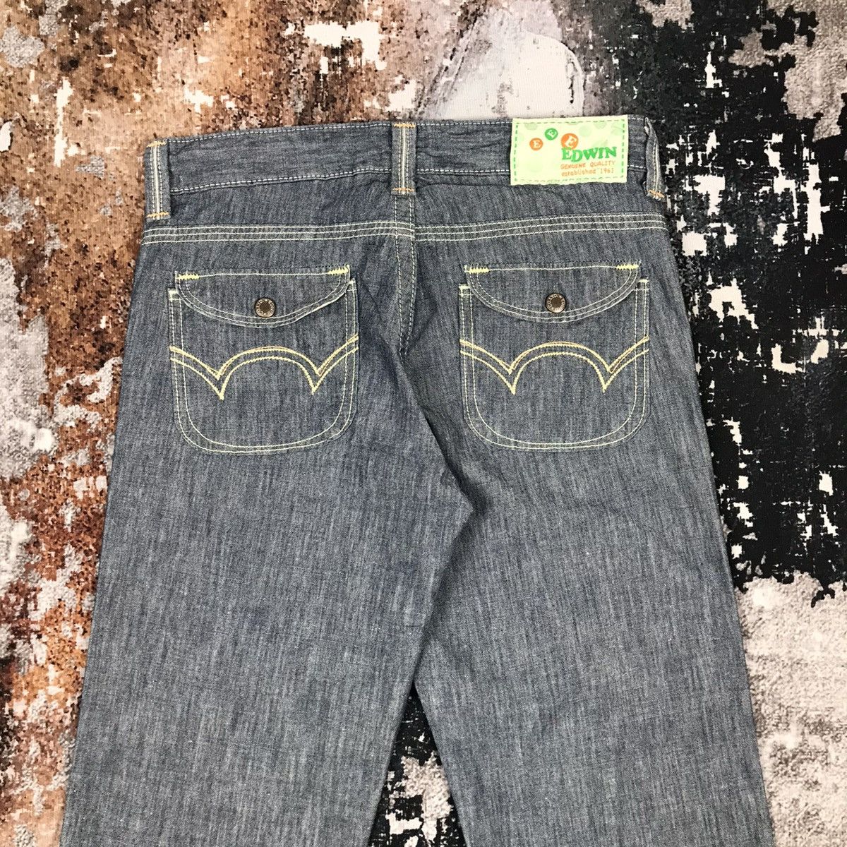Edwin × Japanese Brand Edwin Soft Denim Workwear Carpenter Style Jeans Size 32" / US 10 / IT 46 - 6 Thumbnail