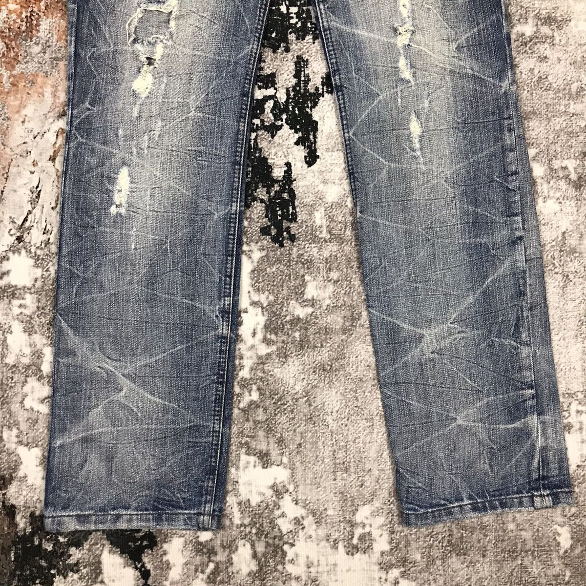 Japanese Brand × Vintage Vintage Japanese Insane Distressed Design Jeans Size 30" / US 8 / IT 44 - 5 Thumbnail