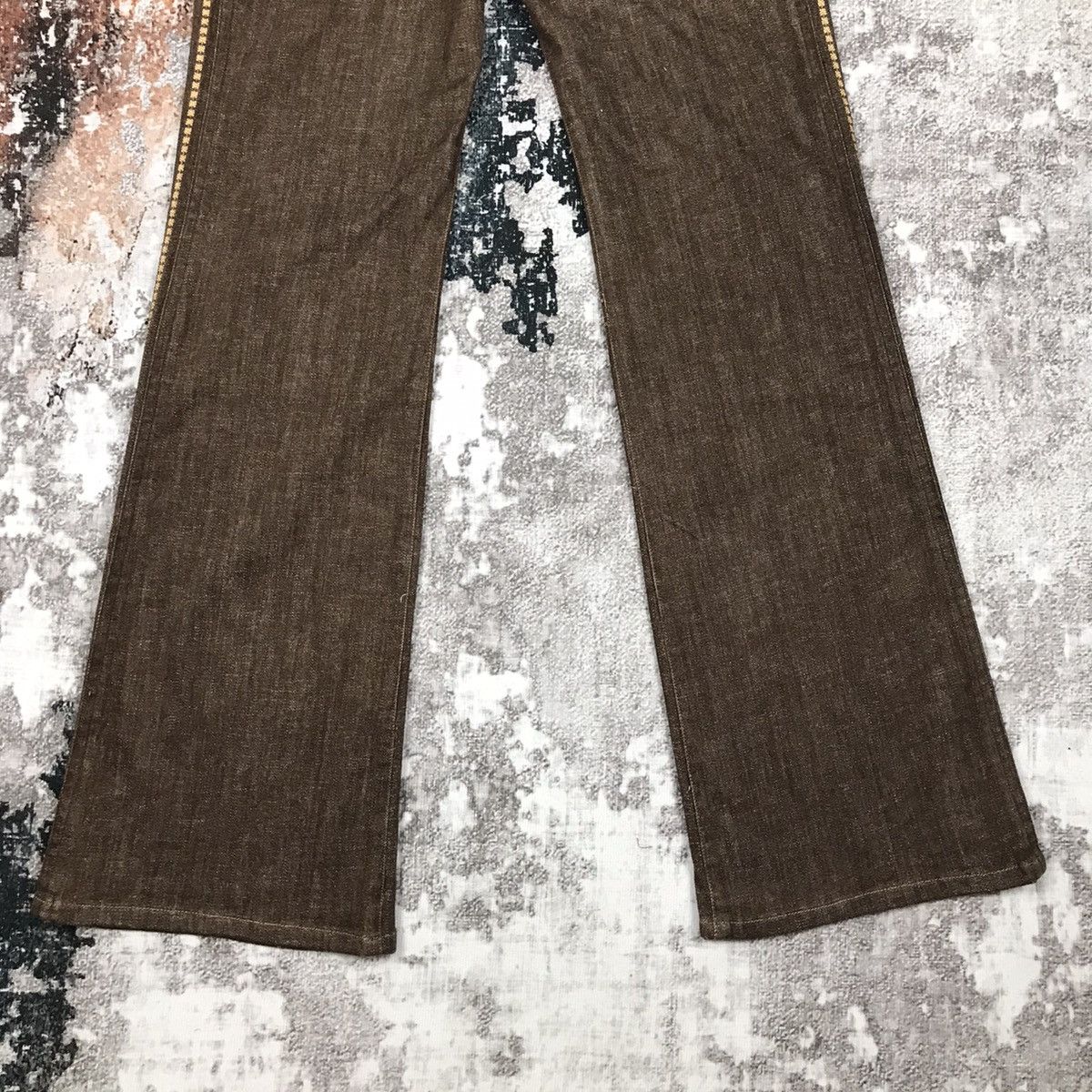 Japanese Brand × Vintage Vintage Japanese Flare Gerve Lace Line Design Jeans Size 32" / US 10 / IT 46 - 8 Thumbnail