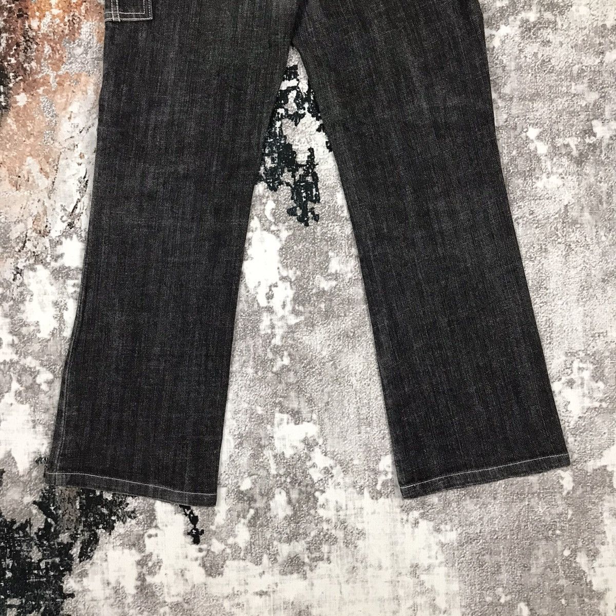 Japanese Brand × Vintage Vintage Japanese Flare Sarahbrand Dog Paws Bondage Jeans Size 31" - 10 Thumbnail