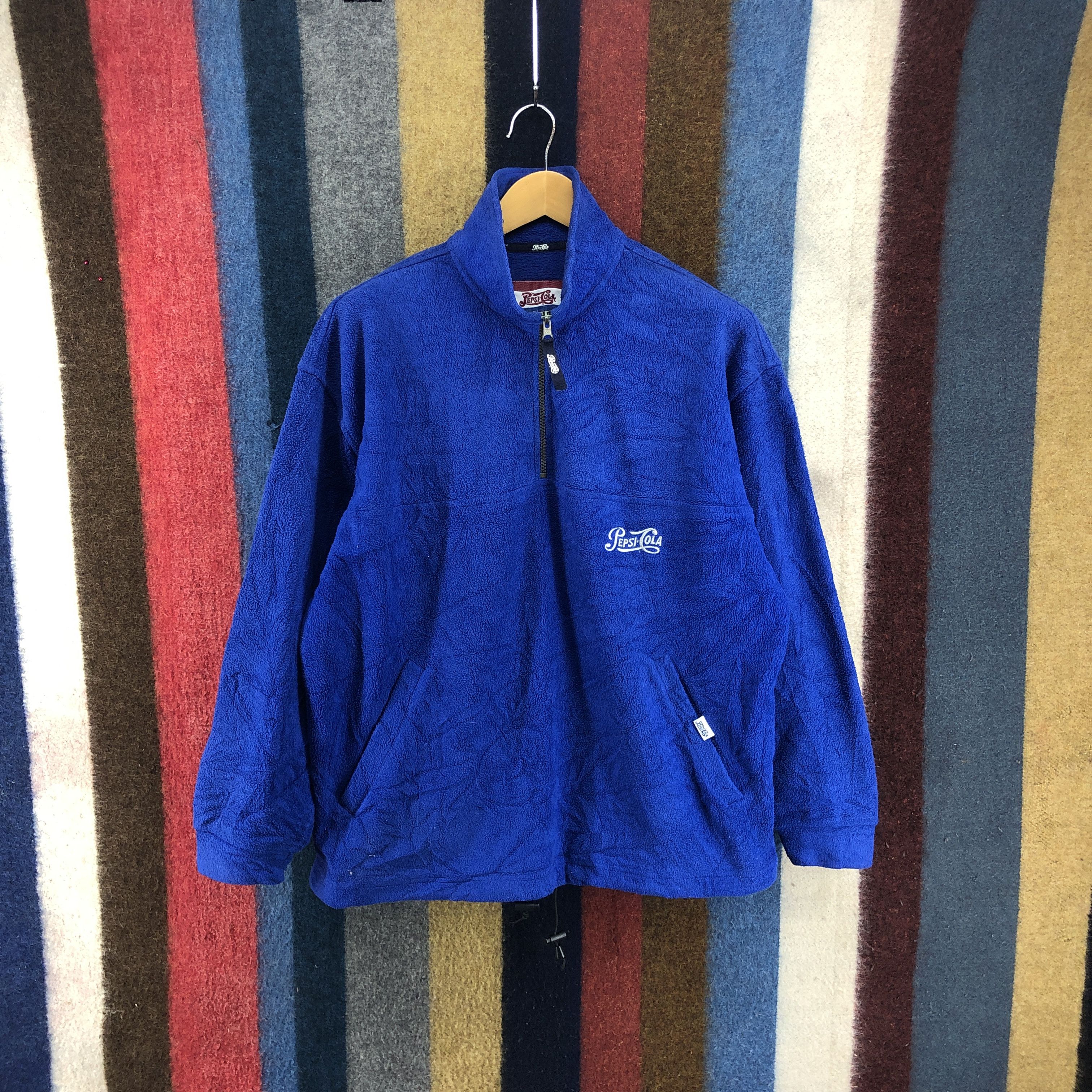 Pepsi Vintage PEPSI COLA Turtle Neck Fleece #0168/I Size US XL / EU 56 / 4 - 1 Thumbnail