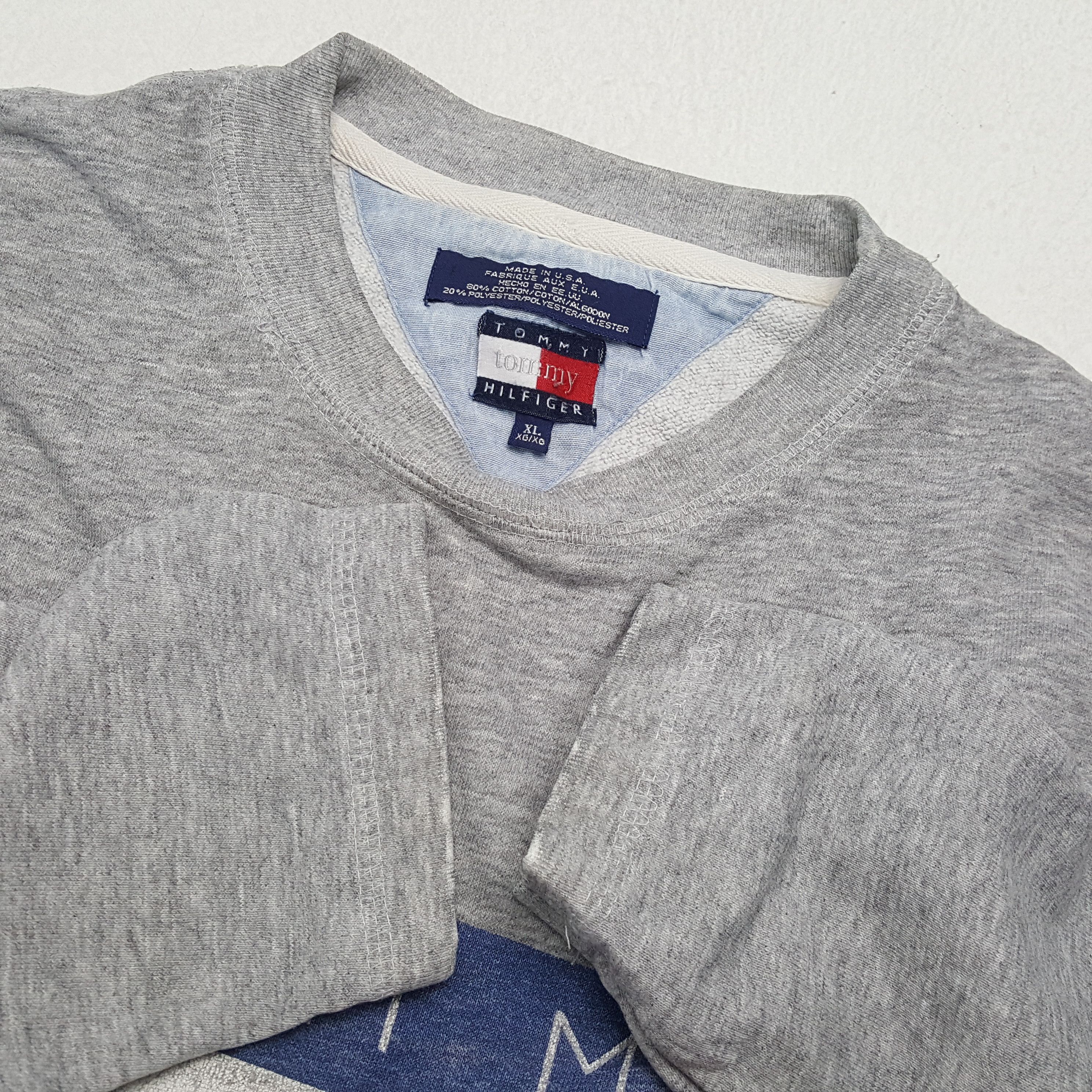 Tommy Hilfiger × Vintage TOMMY HILFIGER Box Logo Style Streetwear Sweatshirt Size US XL / EU 56 / 4 - 8 Thumbnail
