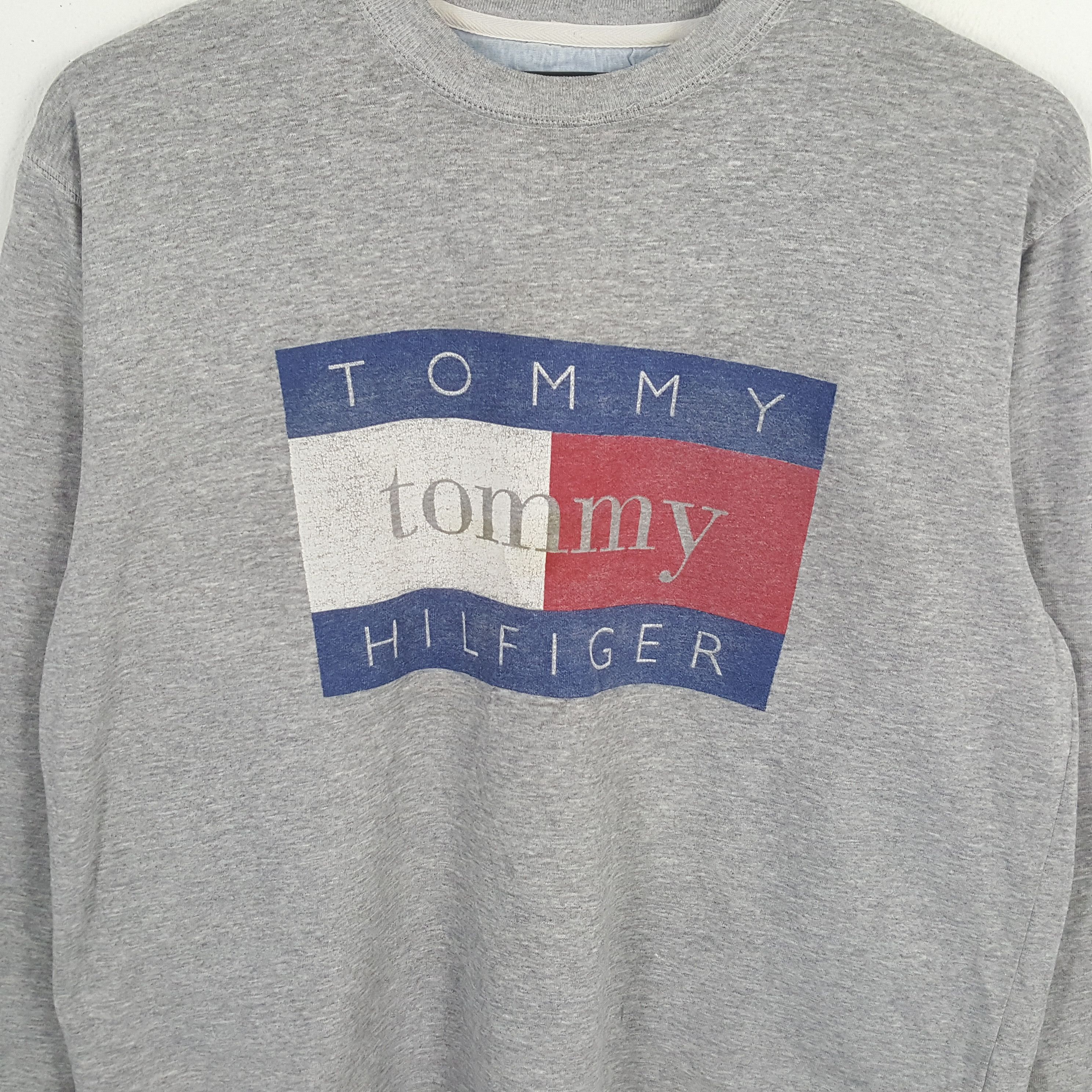 Tommy Hilfiger × Vintage TOMMY HILFIGER Box Logo Style Streetwear Sweatshirt Size US XL / EU 56 / 4 - 2 Thumbnail