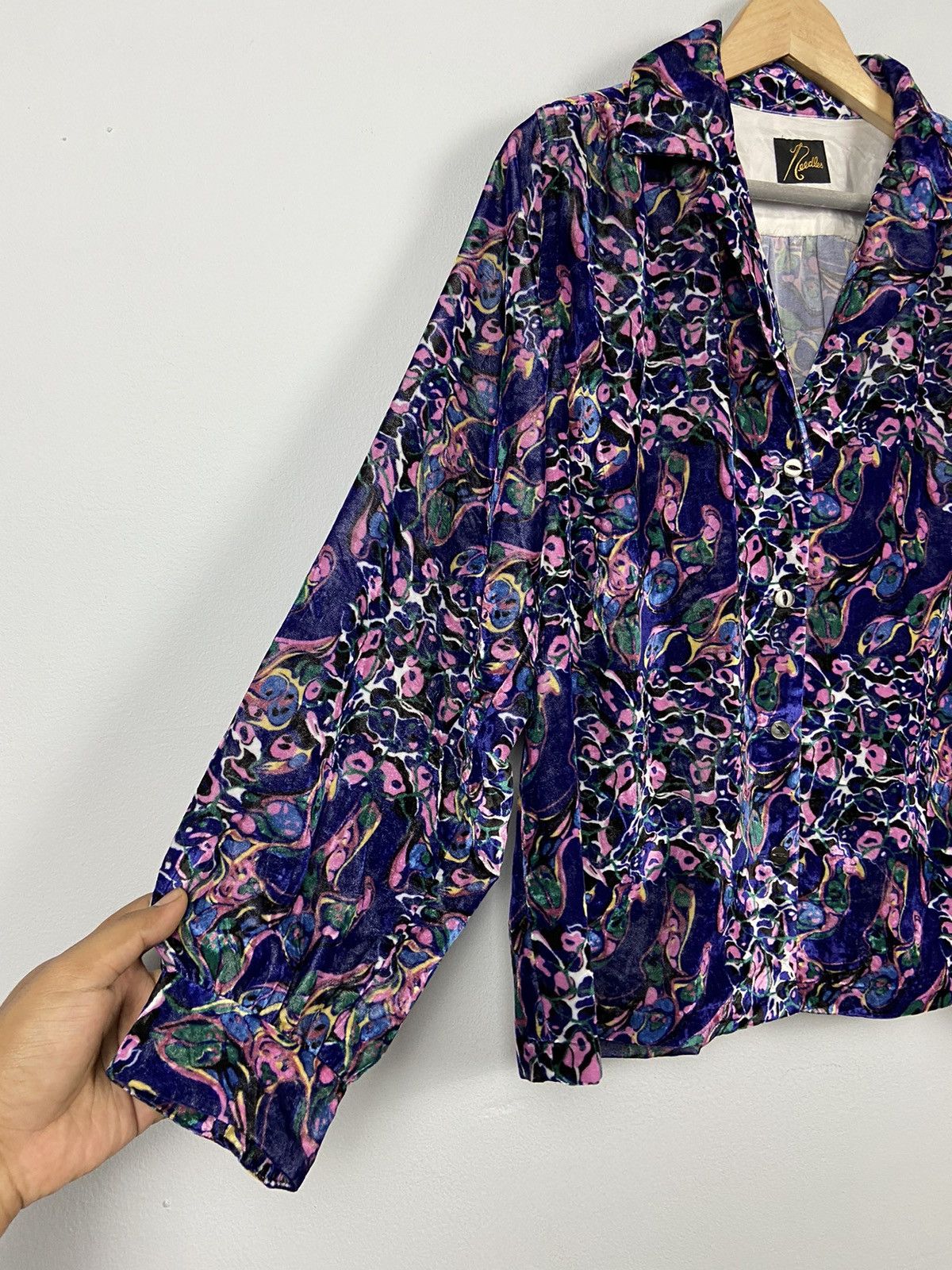Crazy Design💥Needles Nepenthes Velor Abstract Jacket