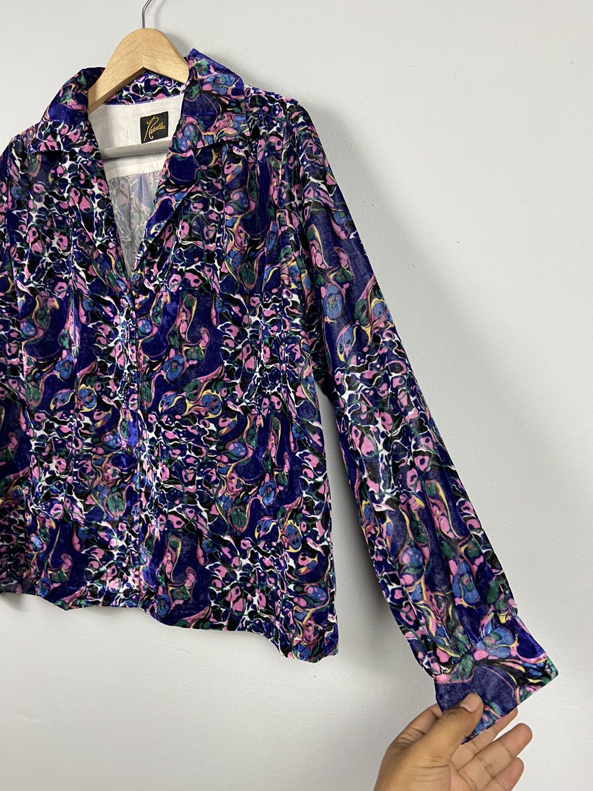 Crazy Design💥Needles Nepenthes Velor Abstract Jacket