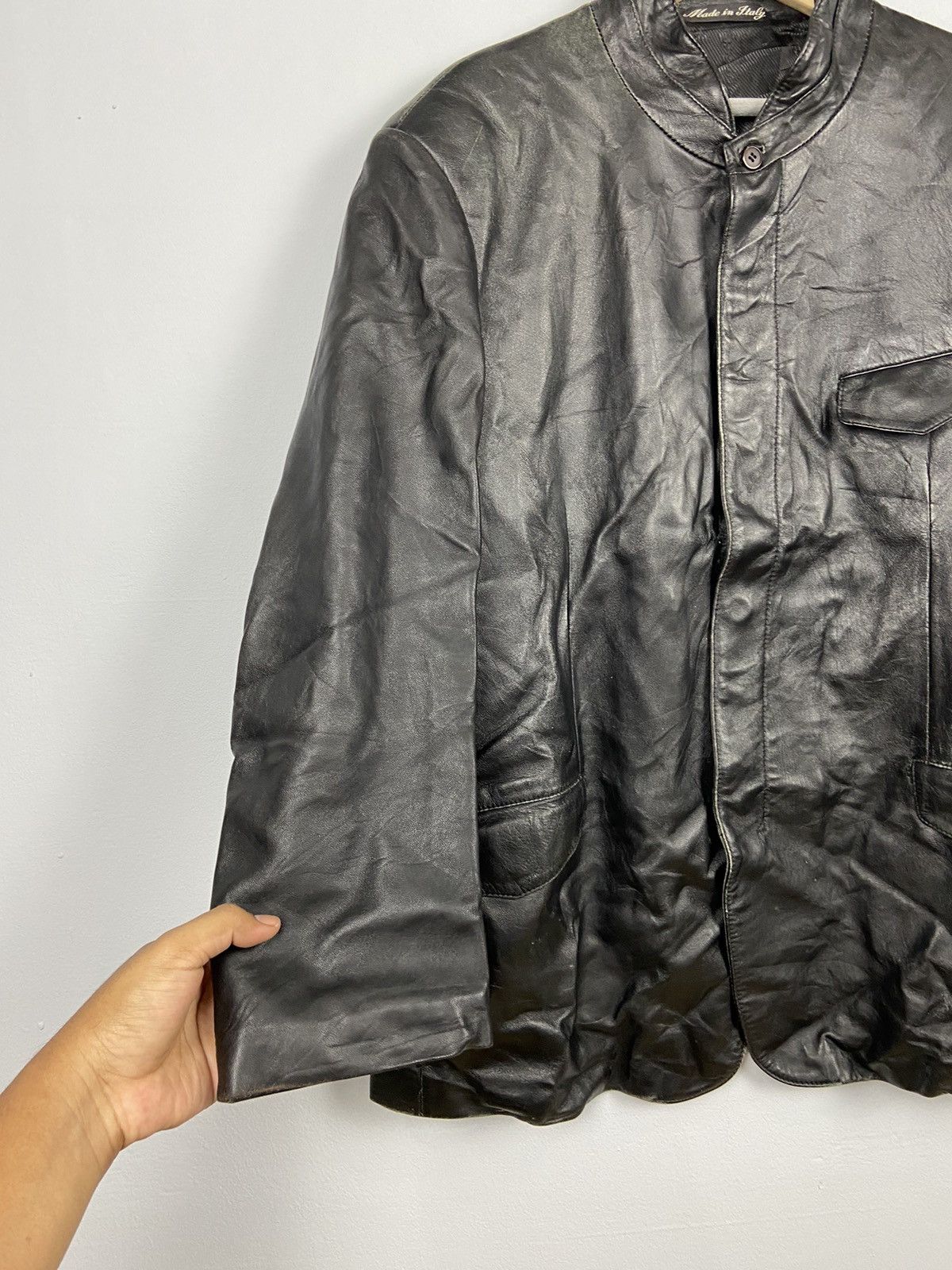 Giorgio Armani Vintage Giorgio Armani Genuine Leather Jacket Size US L / EU 52-54 / 3 - 2 Thumbnail