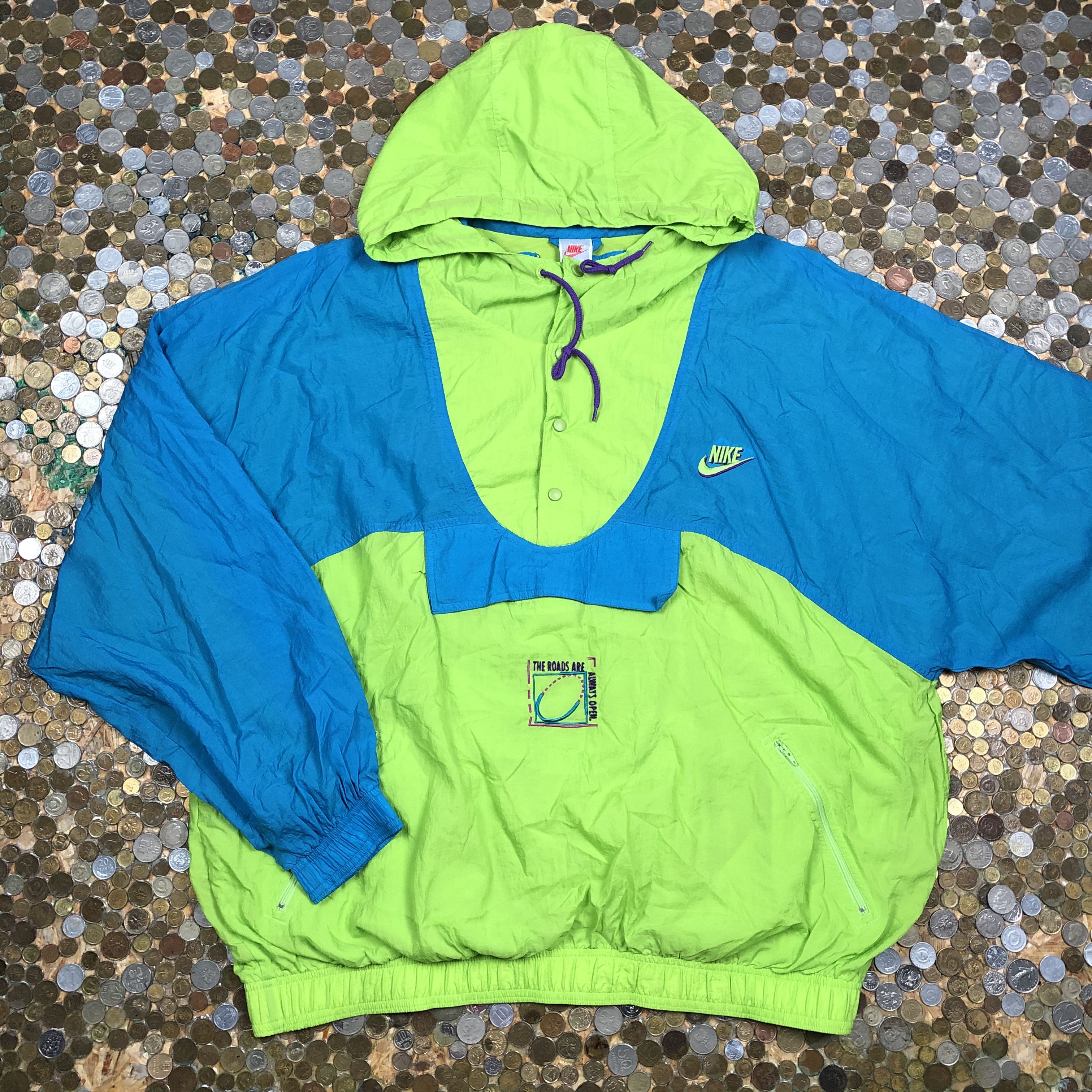 Nike anorak bomber jacket Vintage with hoodie 90's