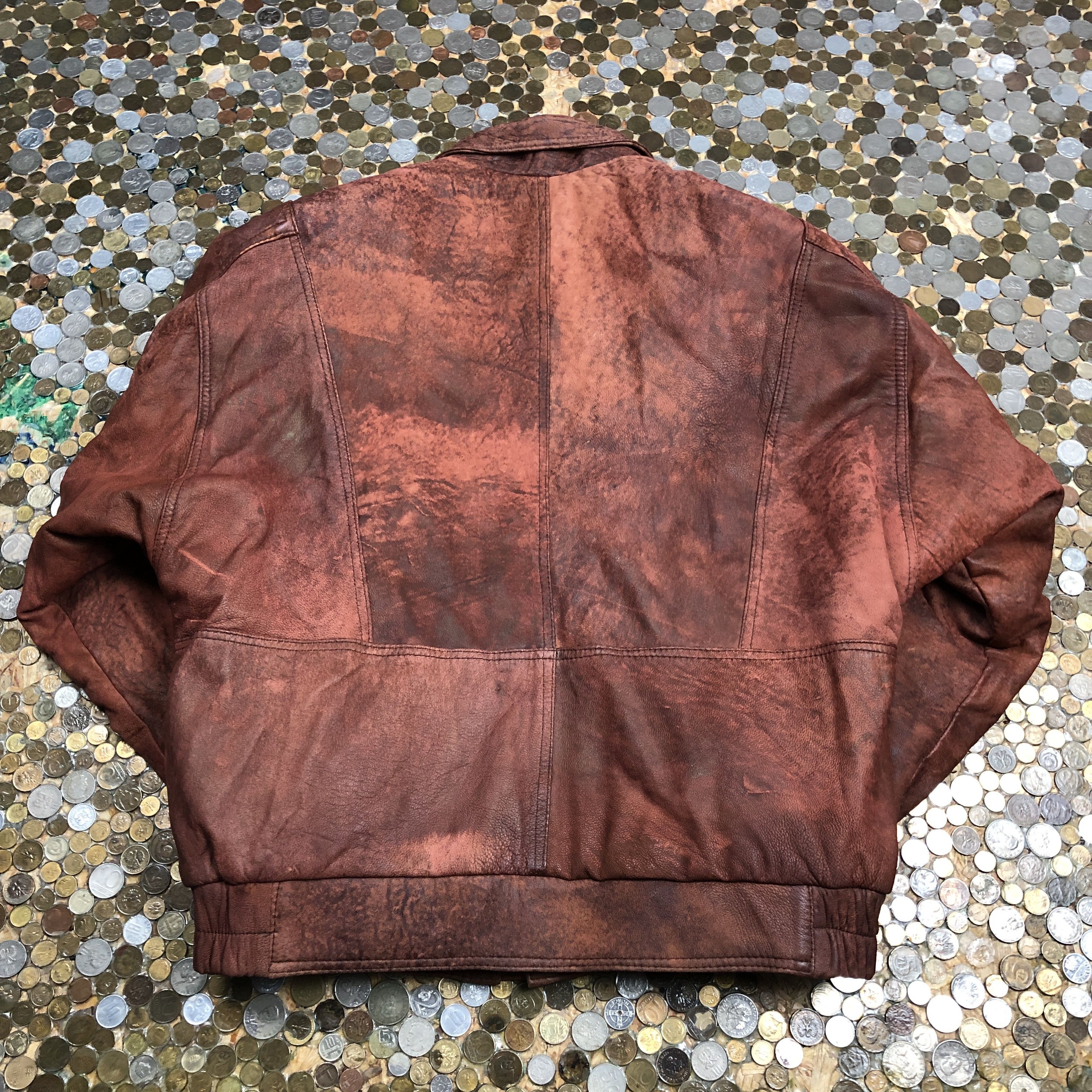 Vintage Vintage varsity leather bomber jacket 90's Size US M / EU 48-50 / 2 - 4 Thumbnail