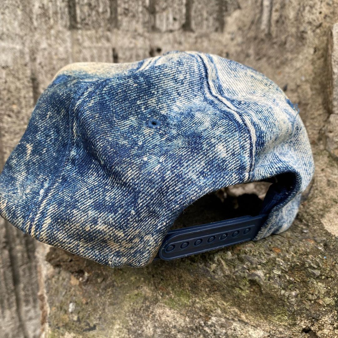 Japanese Brand Vintage Motorola Logo Embroidered Denim Acid Wash Hats Size ONE SIZE - 3 Thumbnail