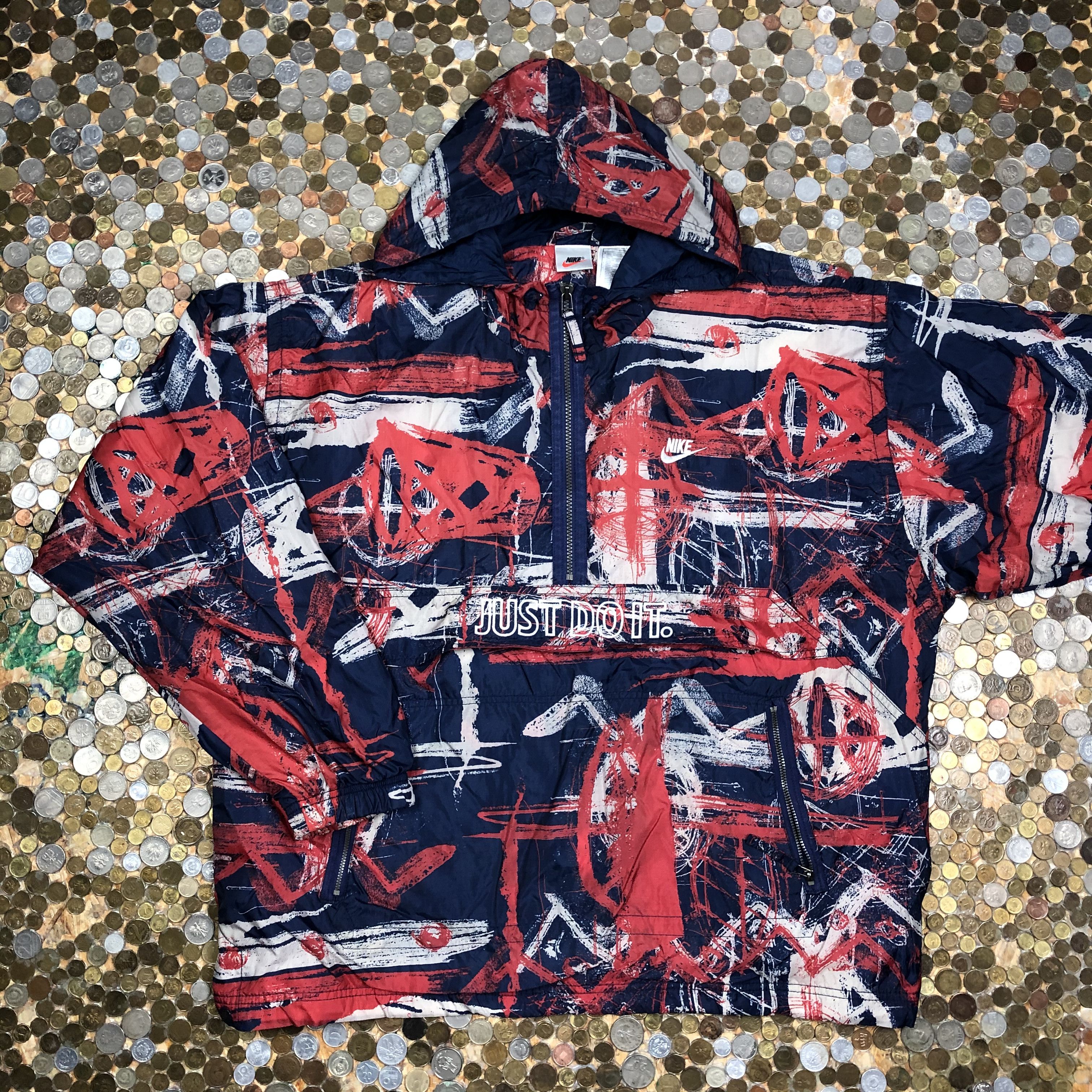 Nike Nike Anorak Jacket Just do it 90's Size US L / EU 52-54 / 3 - 1 Thumbnail