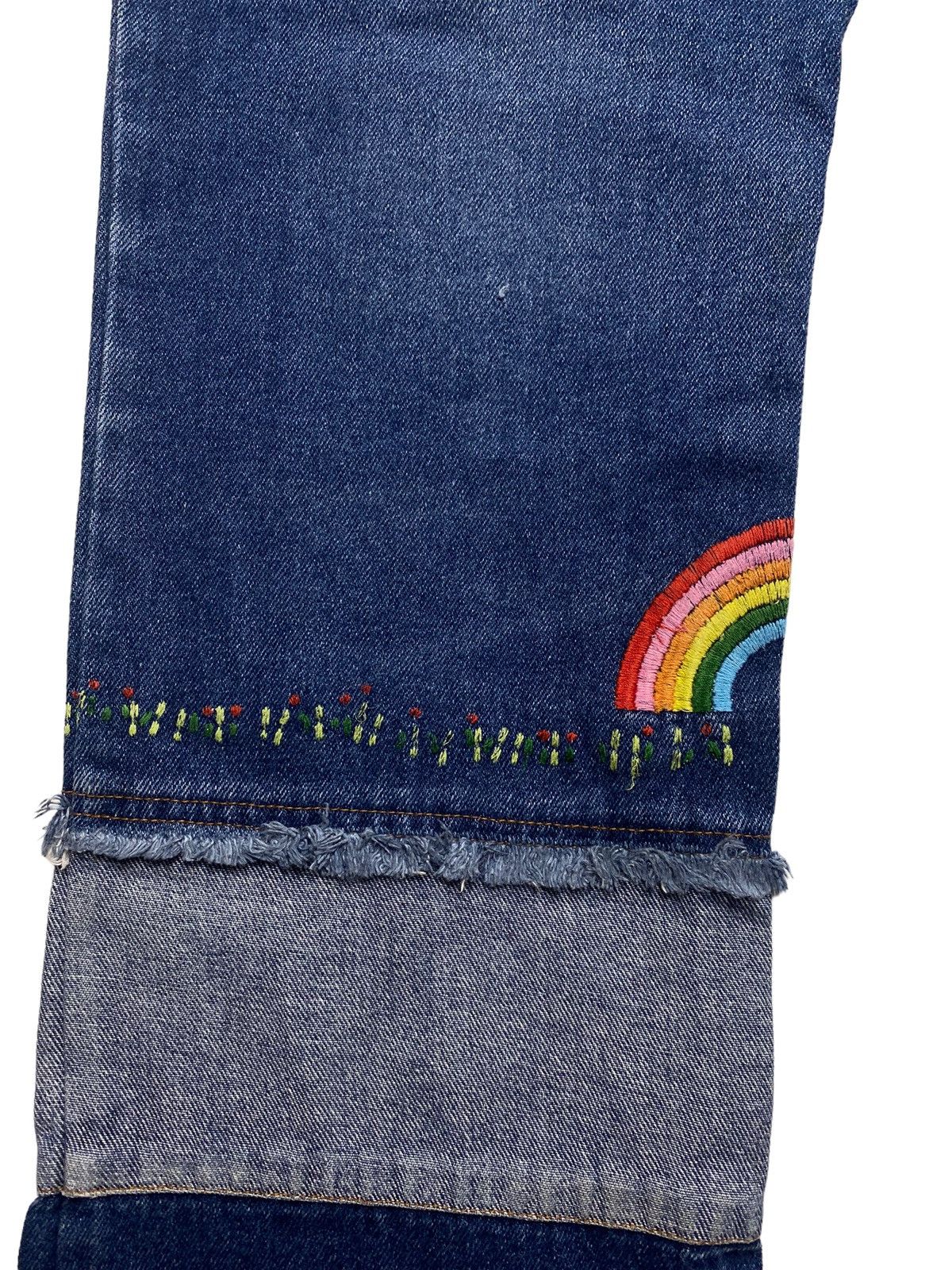 Hysteric Glamour × Japanese Brand 1990s Angel Blue - Rainbow Hagi Patchwork Denim Size US 28 / EU 44 - 9 Thumbnail