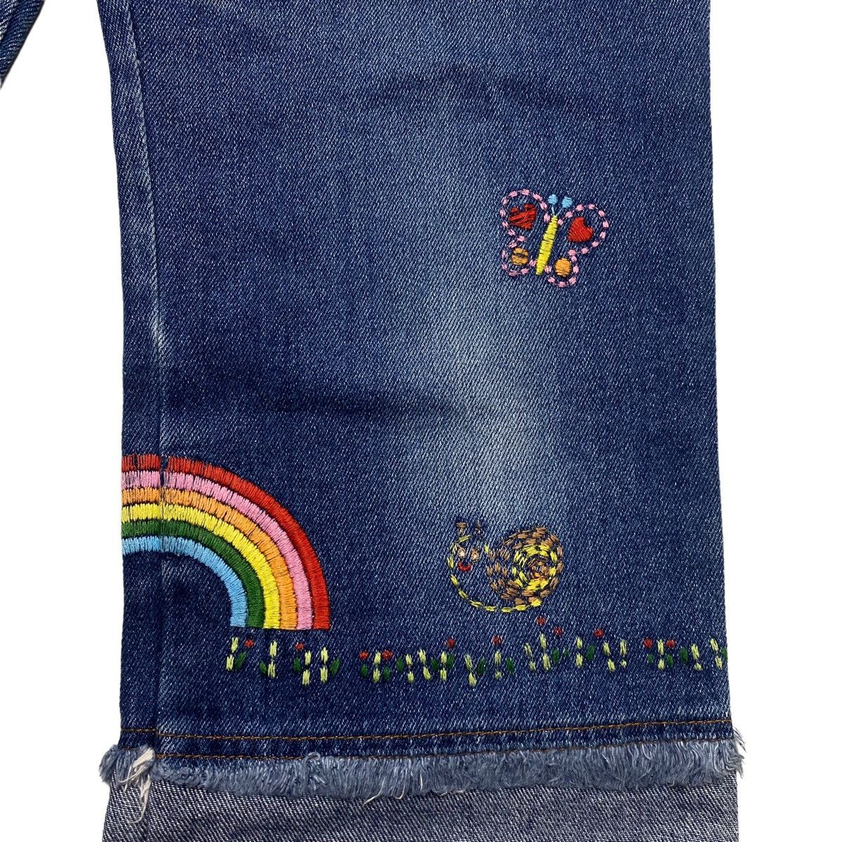 Hysteric Glamour × Japanese Brand 1990s Angel Blue - Rainbow Hagi Patchwork Denim Size US 28 / EU 44 - 5 Thumbnail