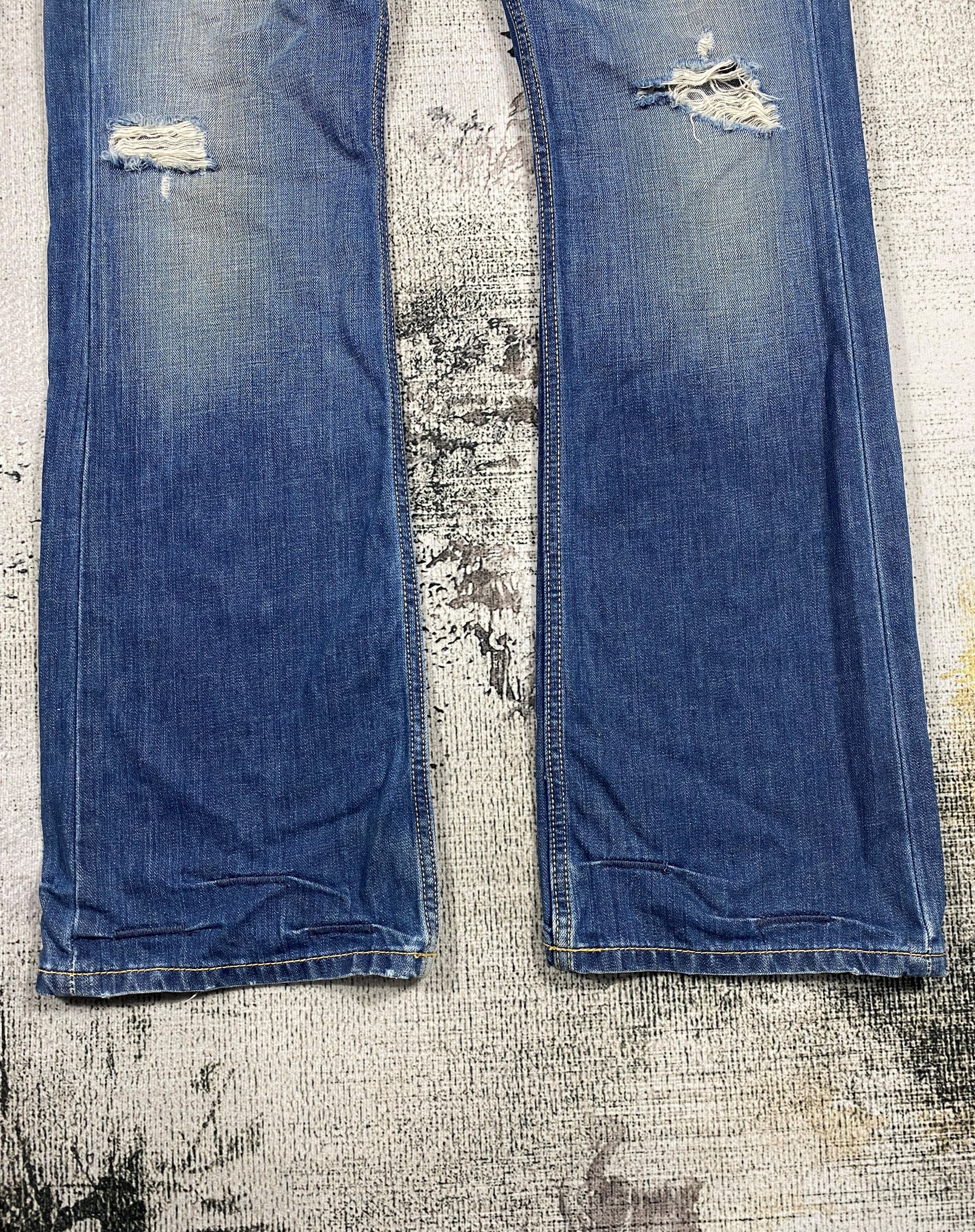 Jimmy Taverniti RARE🔥Jimmy Taverniti Bootcut Flared Distressed Denim Size US 32 / EU 48 - 4 Thumbnail