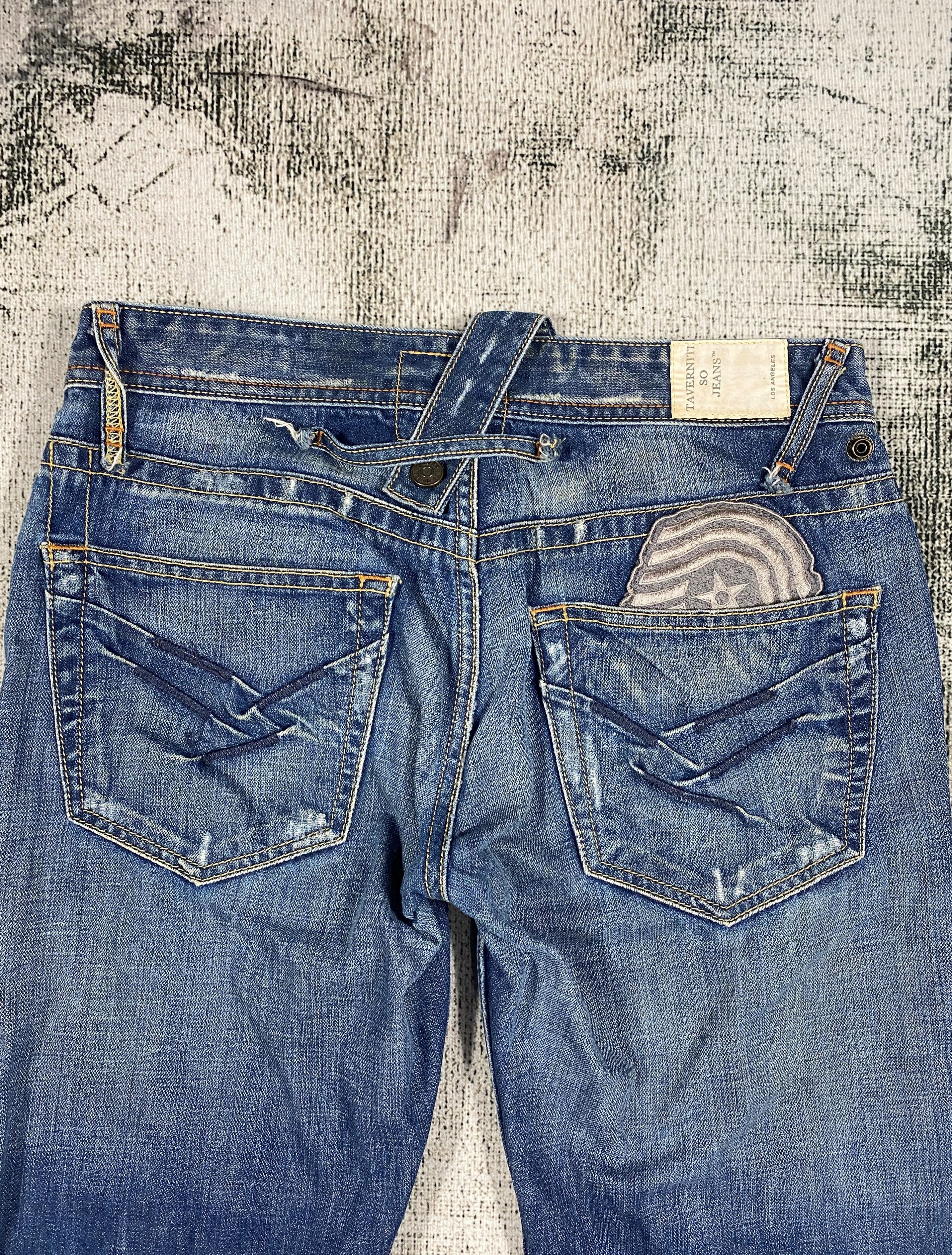 Jimmy Taverniti RARE🔥Jimmy Taverniti Bootcut Flared Distressed Denim Size US 32 / EU 48 - 8 Thumbnail