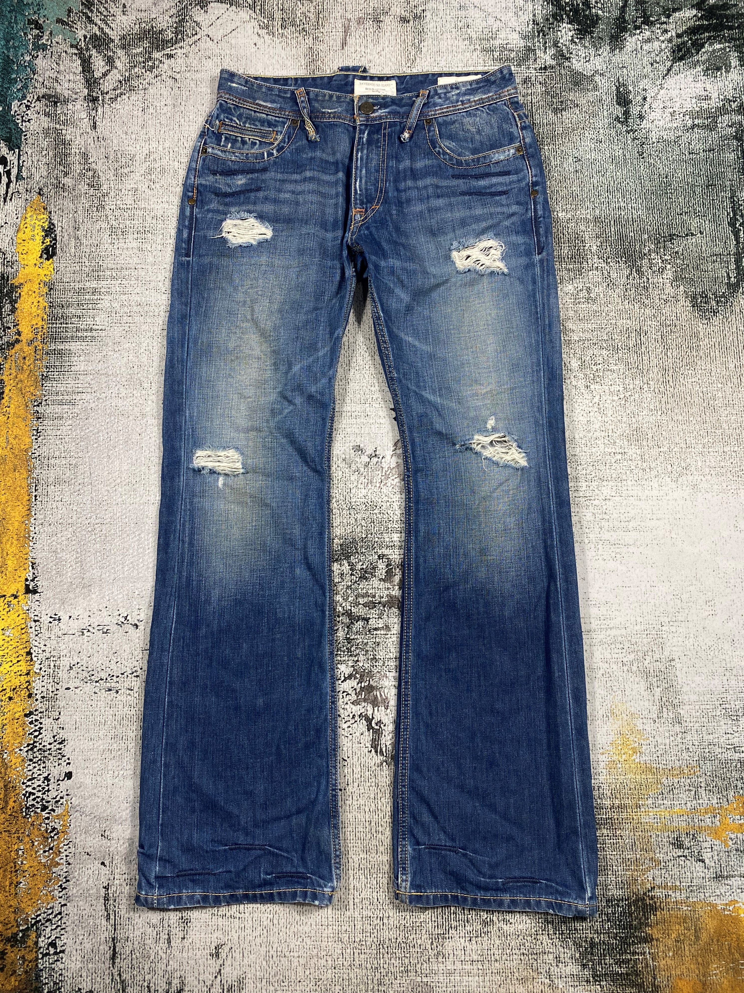 Jimmy Taverniti RARE🔥Jimmy Taverniti Bootcut Flared Distressed Denim Size US 32 / EU 48 - 1 Thumbnail