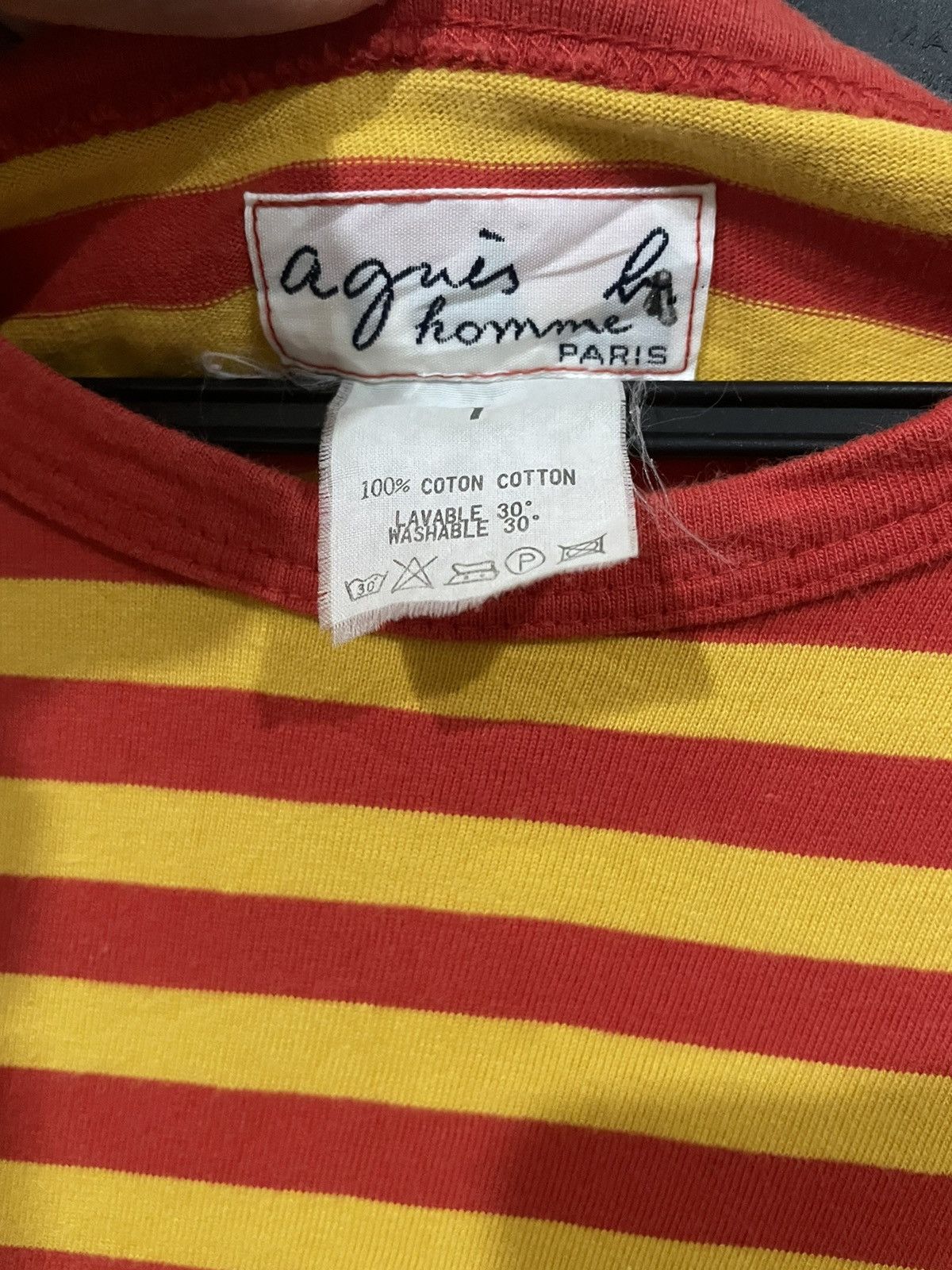agnes b. Vintage Agnes B. Homme Stripes Longsleeve Shirts Size US S / EU 44-46 / 1 - 12 Thumbnail