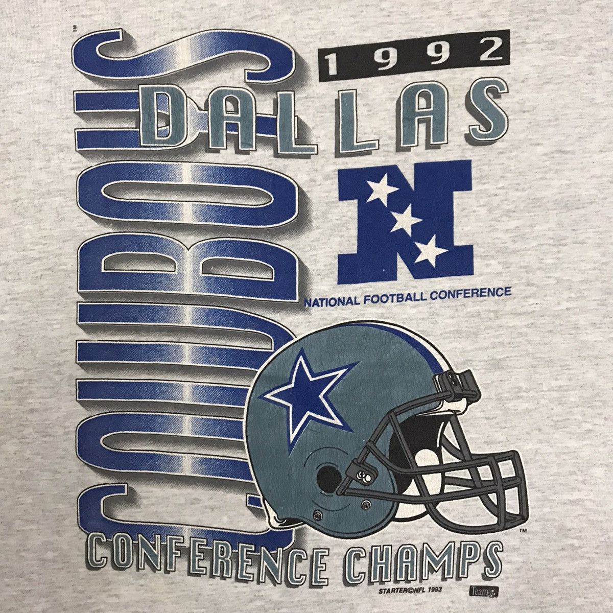 NFL Vintage 90s Dallas Cowboys Starter NFL Tshirt Size US M / EU 48-50 / 2 - 8 Thumbnail