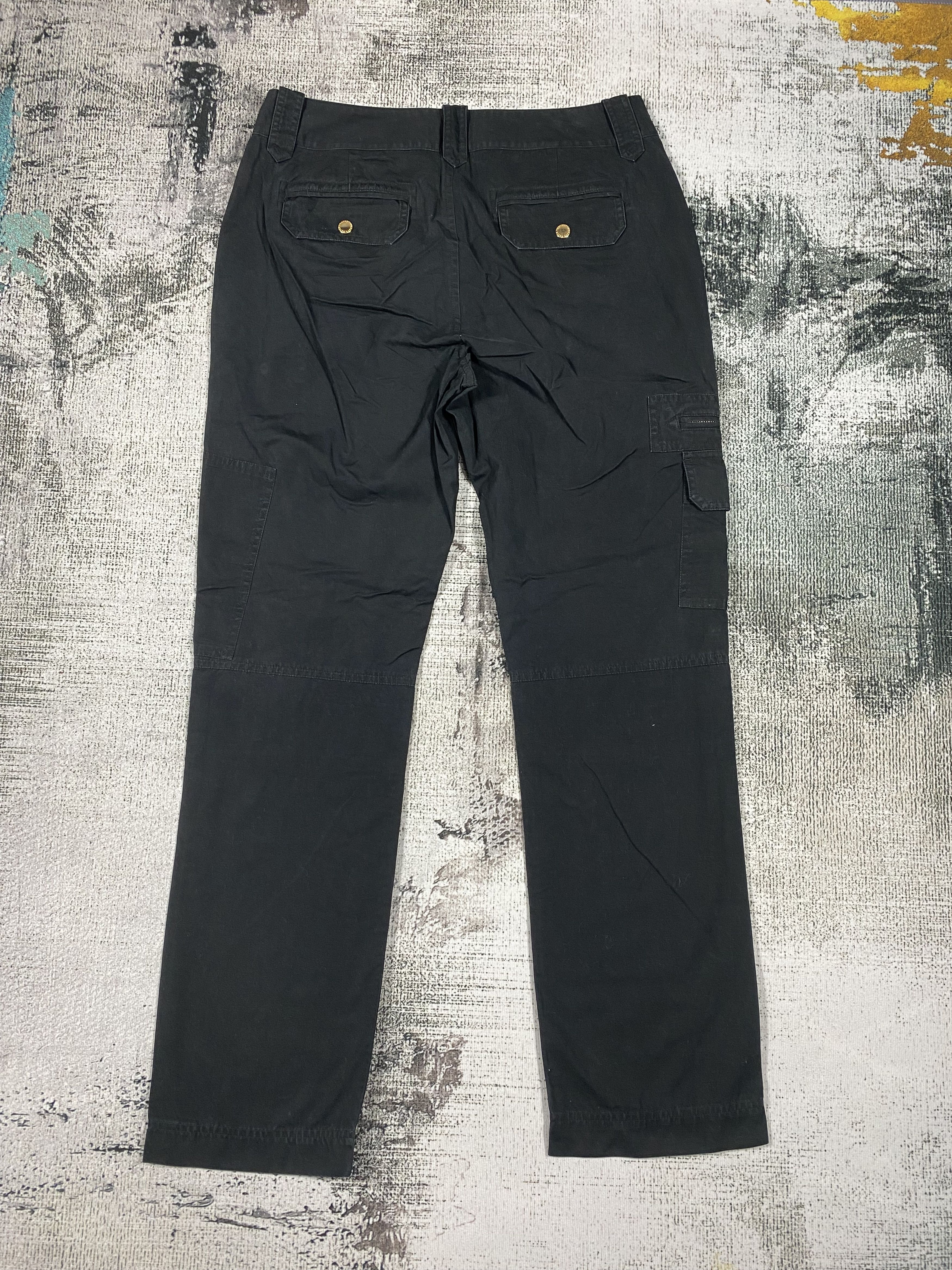 Lauren Ralph Lauren × Vintage Black Cargo Pants Lauren Ralph Lauren Multi Pocket Pants Size 30" / US 8 / IT 44 - 2 Thumbnail