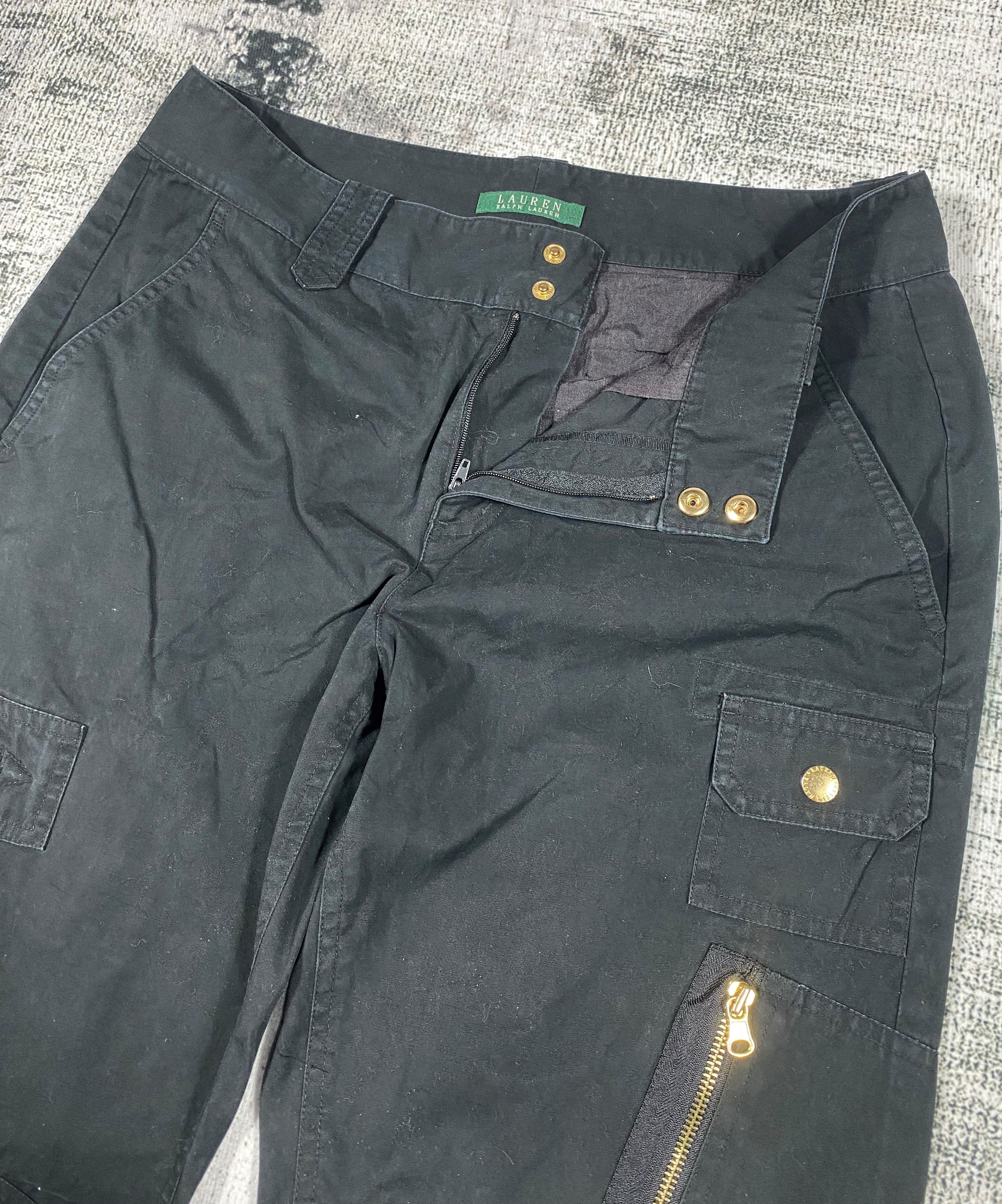 Lauren Ralph Lauren × Vintage Black Cargo Pants Lauren Ralph Lauren Multi Pocket Pants Size 30" / US 8 / IT 44 - 7 Thumbnail