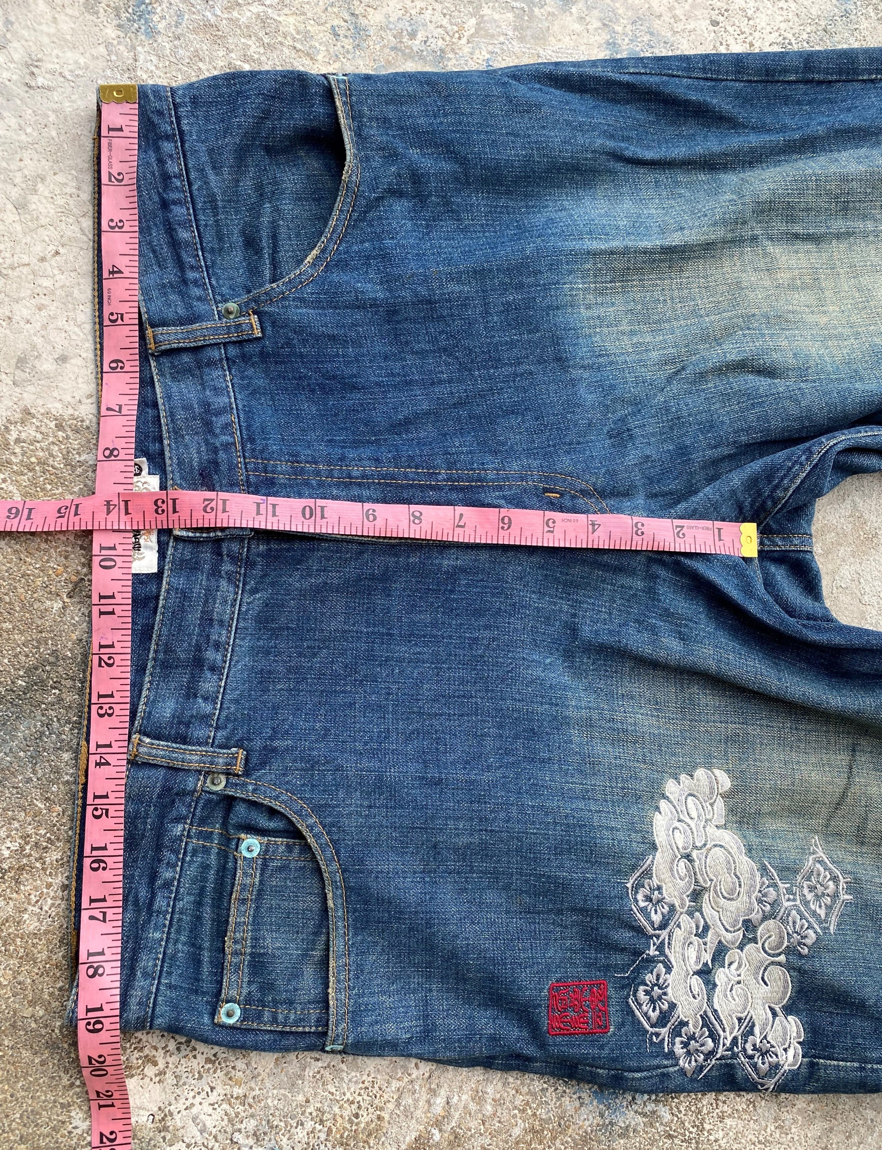 Art Comes First × Japanese Brand Vintage Karakuri Tamashi Dragon Emboiderey Rusty Denim Size US 38 / EU 54 - 18 Thumbnail
