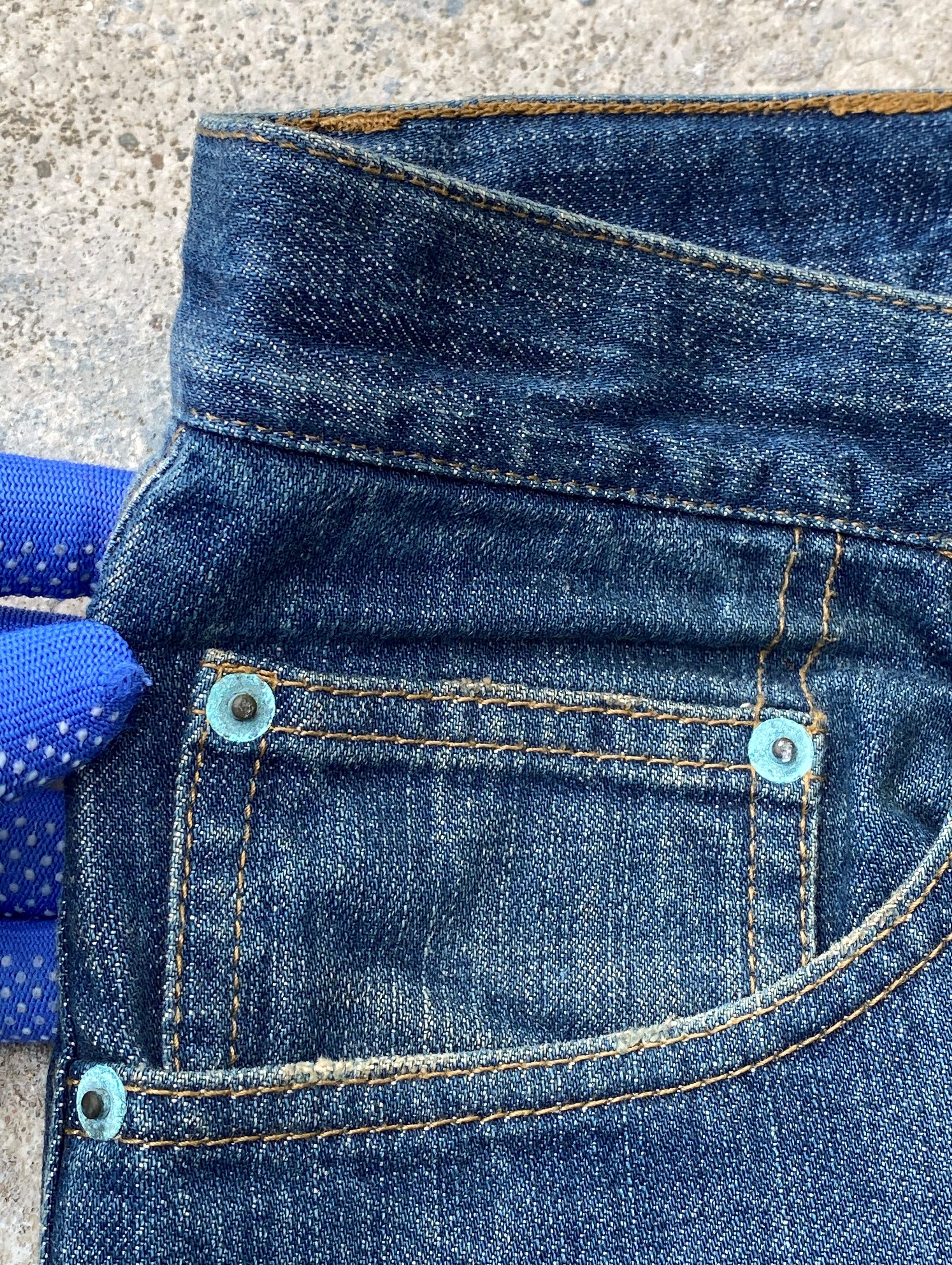 Art Comes First × Japanese Brand Vintage Karakuri Tamashi Dragon Emboiderey Rusty Denim Size US 38 / EU 54 - 7 Thumbnail