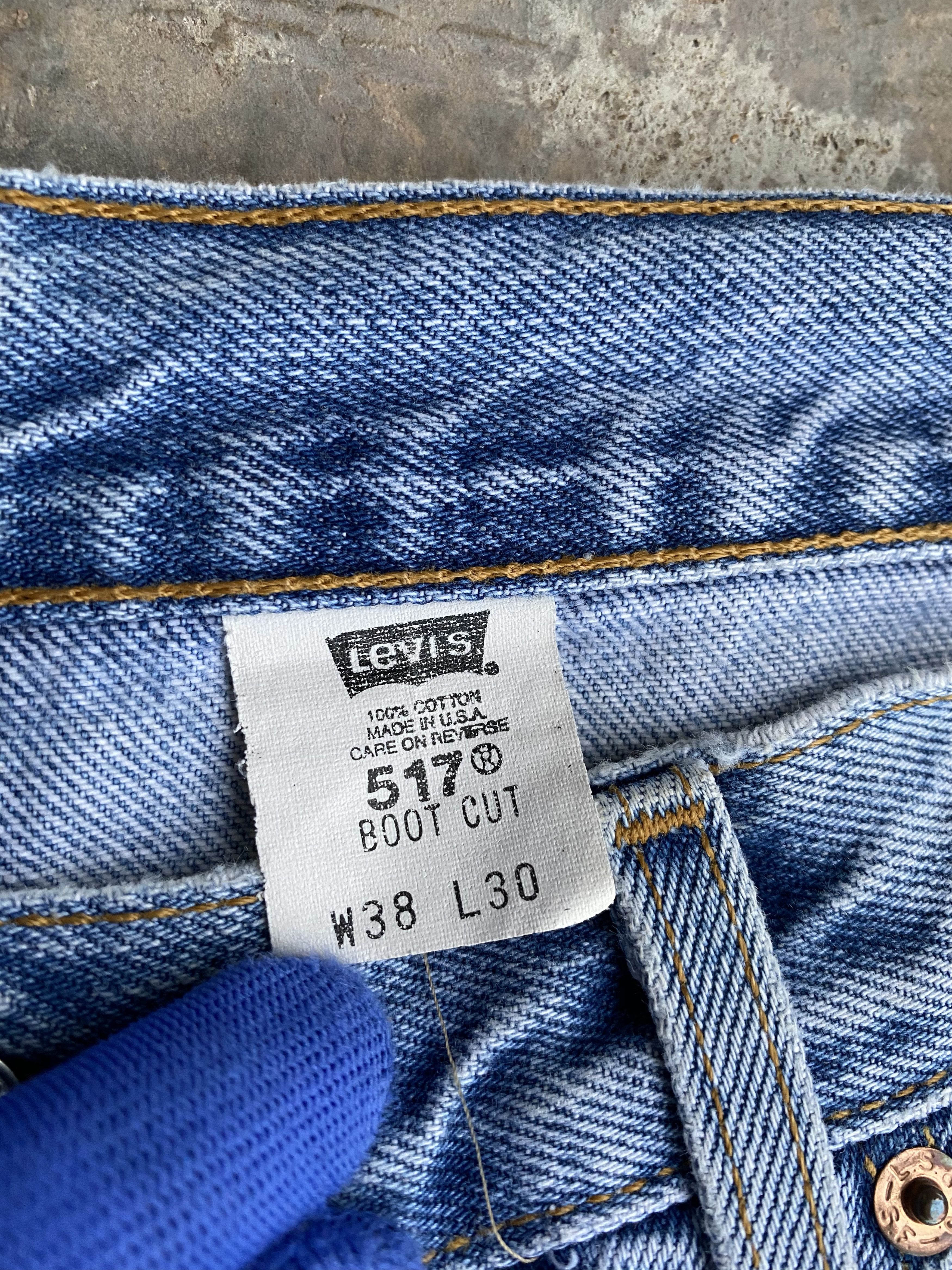 Levi's × Levi's Vintage Clothing 90s Light Blue Wash Vintage Levi's 517 Jeans 35x30Denim Size US 35 - 7 Thumbnail