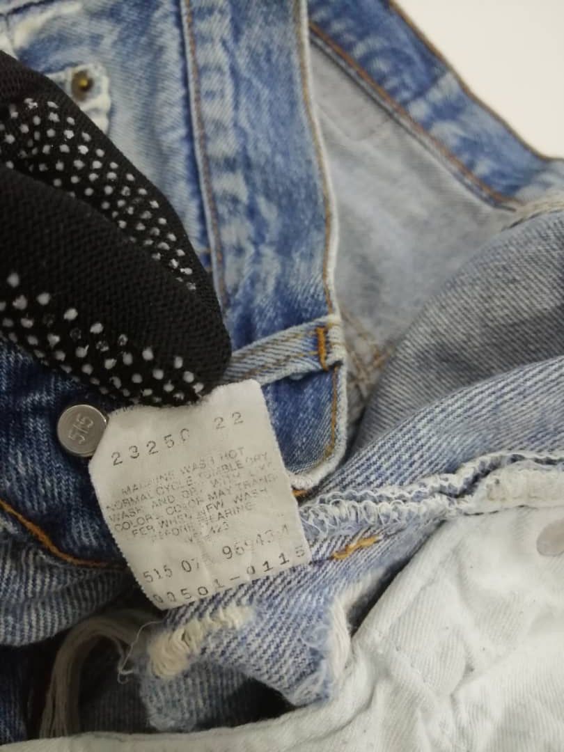 Levi's Vintage Levis 501 shorts THRASHED Jean Distressed Denim Size US 35 - 5 Thumbnail