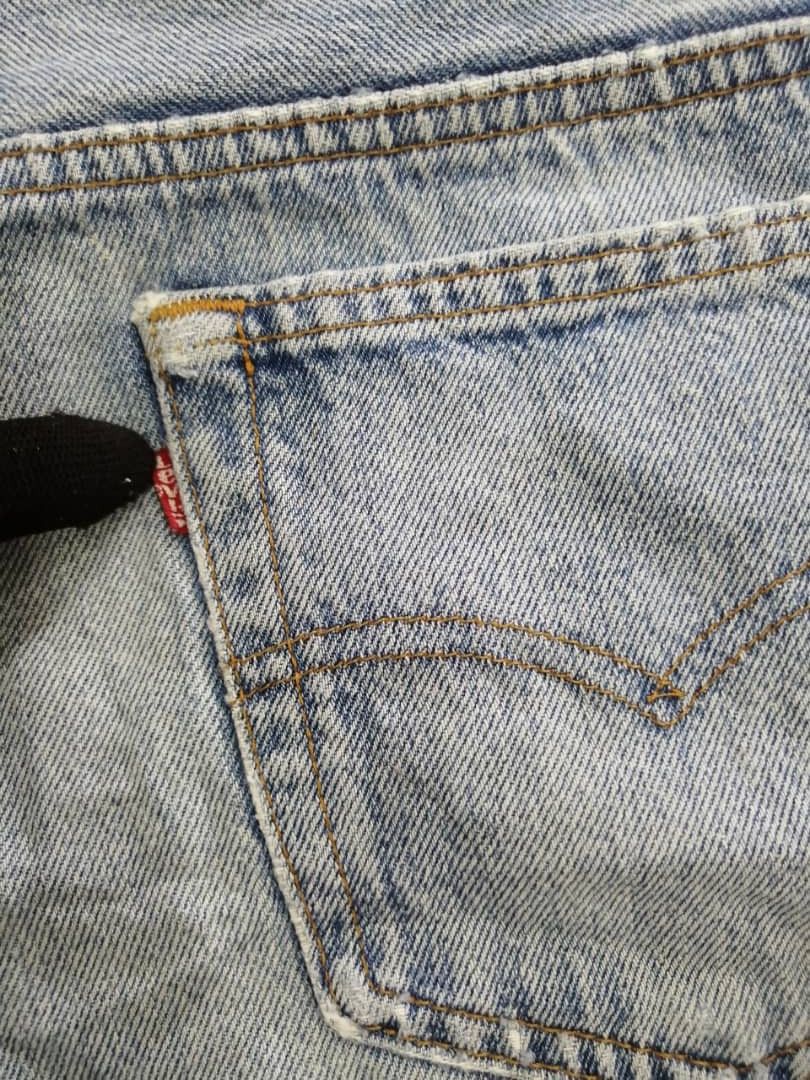 Levi's Vintage Levis 501 shorts THRASHED Jean Distressed Denim Size US 35 - 7 Thumbnail