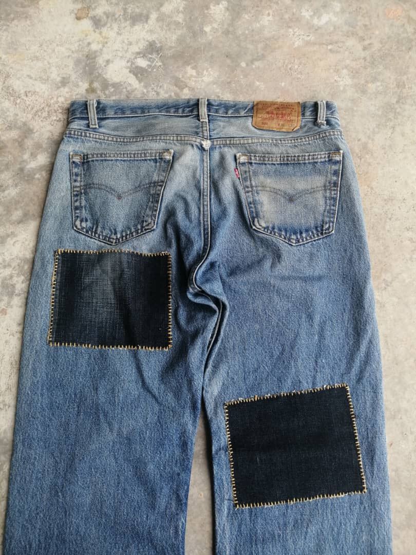 Levi's Vintage Clothing Light Wash Vintage Levi's 501 USA Jeans Custom Patchwork Size US 36 / EU 52 - 14 Thumbnail