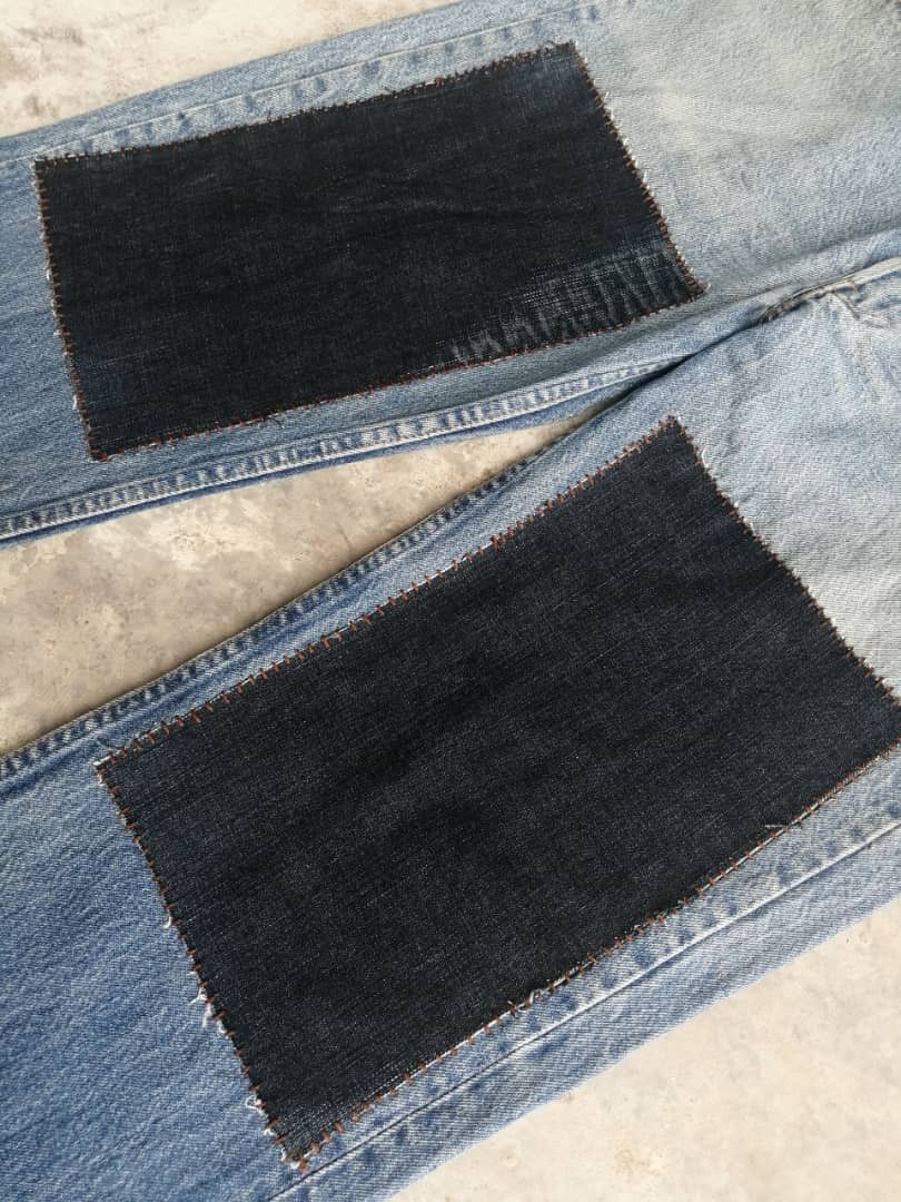 Levi's Vintage Clothing Light Wash Vintage Levi's 501 USA Jeans Custom Patchwork Size US 36 / EU 52 - 4 Thumbnail