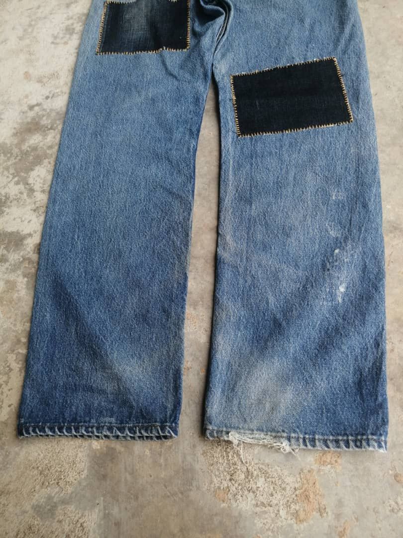 Levi's Vintage Clothing Light Wash Vintage Levi's 501 USA Jeans Custom Patchwork Size US 36 / EU 52 - 18 Thumbnail