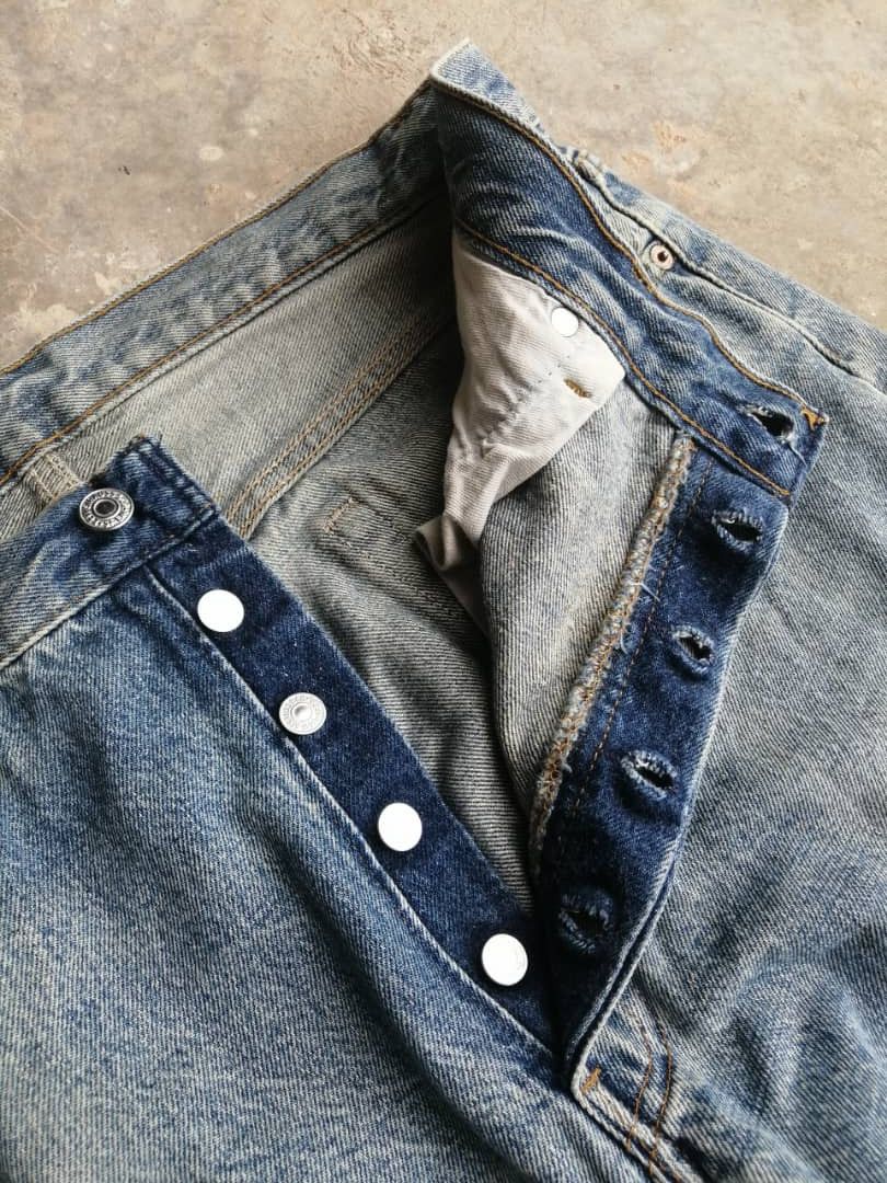 Levi's Vintage Clothing Light Wash Vintage Levi's 501 USA Jeans Custom Patchwork Size US 36 / EU 52 - 7 Thumbnail
