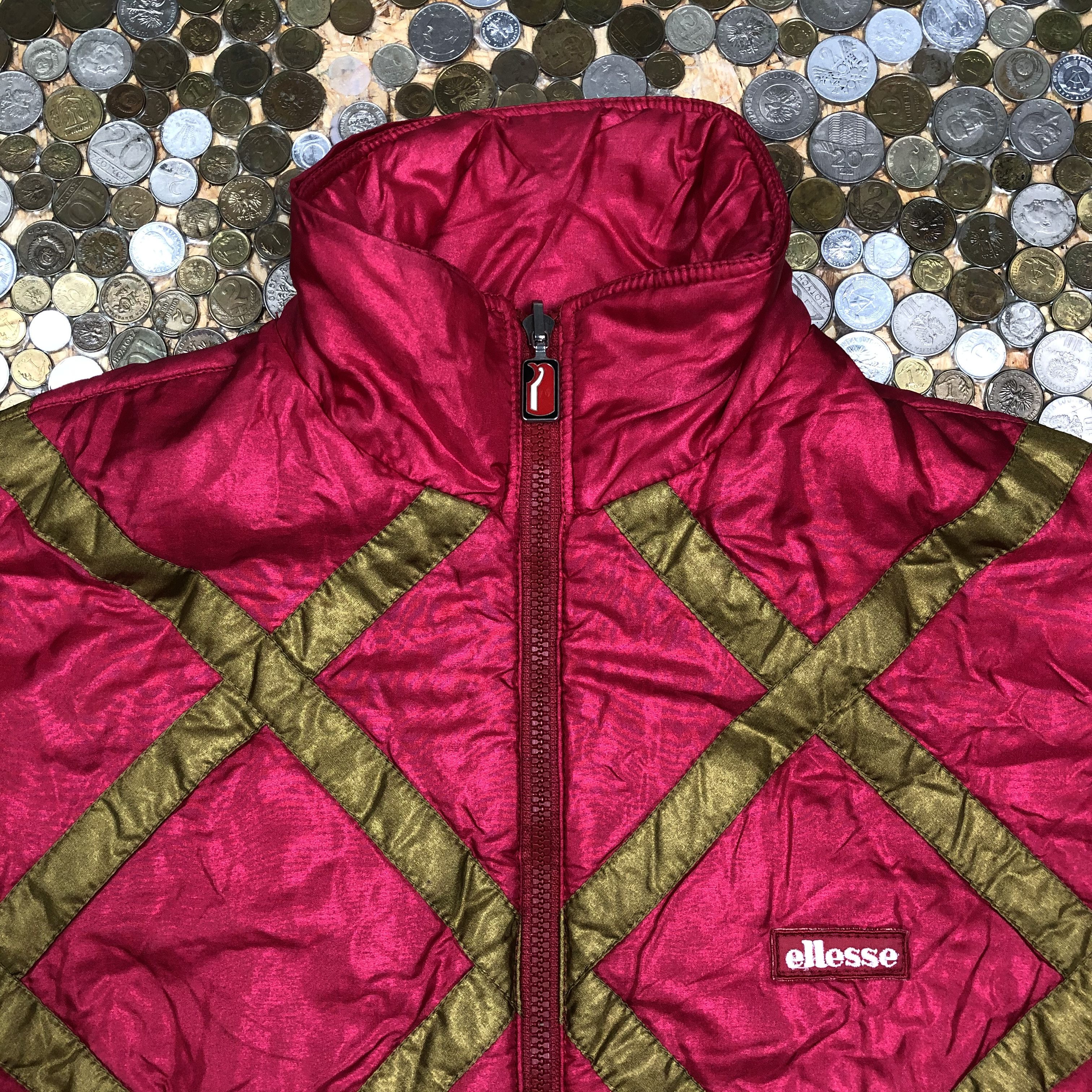 Red Ellesse Puffer Jacket Ellesse Pejo Padded Jacket Red –