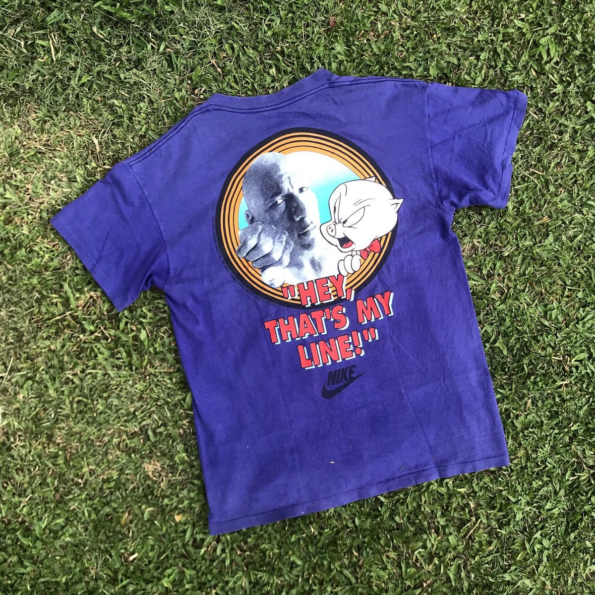 Vintage 1991 Nike Michael Jordan Looney Tunes Porky Pig Tee