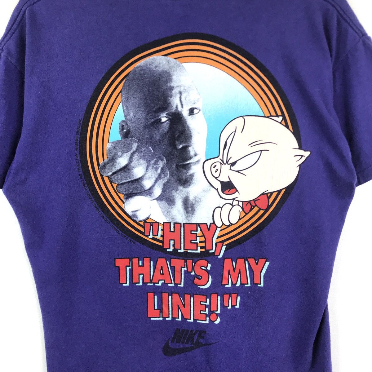 Vintage 1991 Nike Michael Jordan Looney Tunes Porky Pig Tee