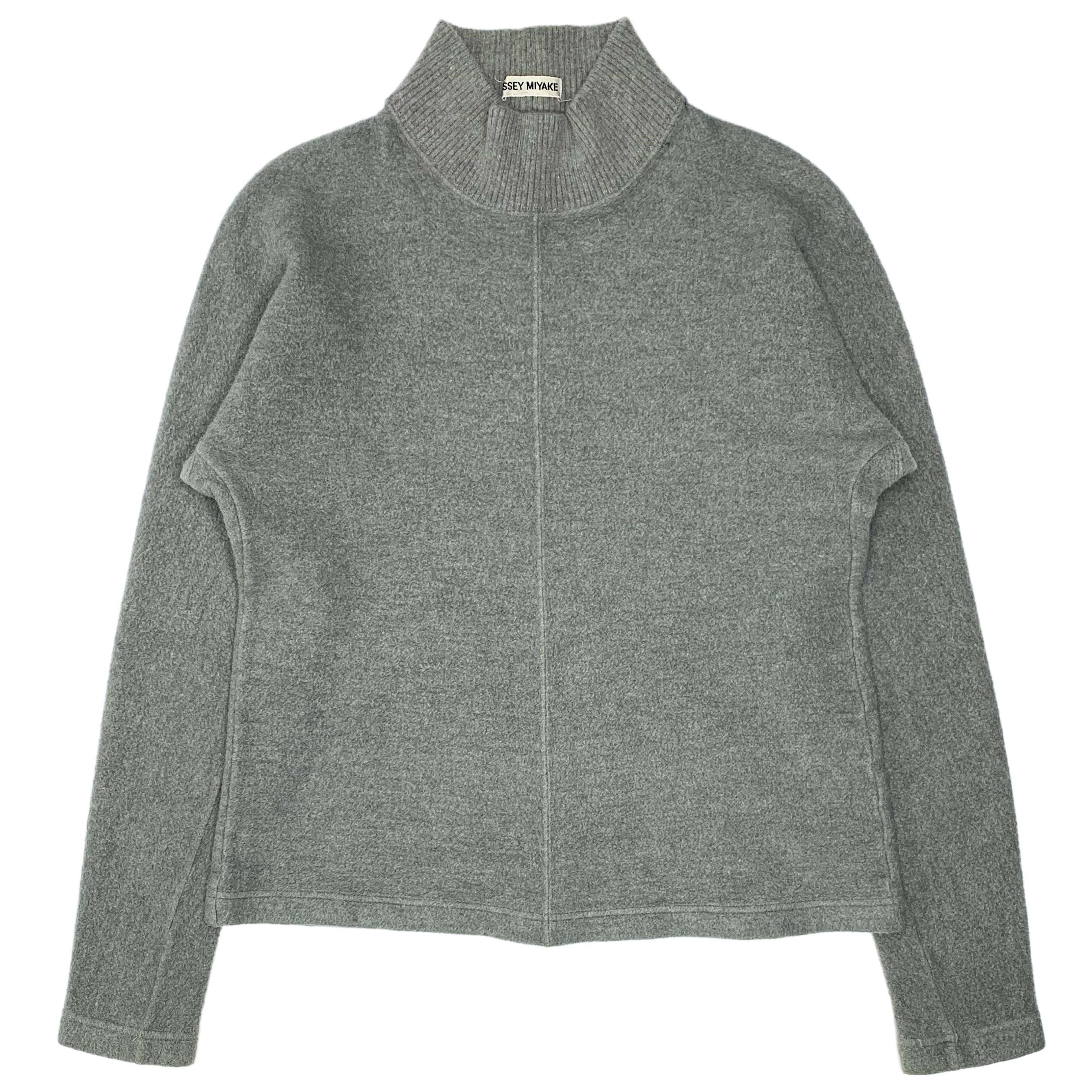 image of Issey Miyake Aw90 Steve Jobs Wool Turtleneck Sweater in Grey, Women's (Size XS)